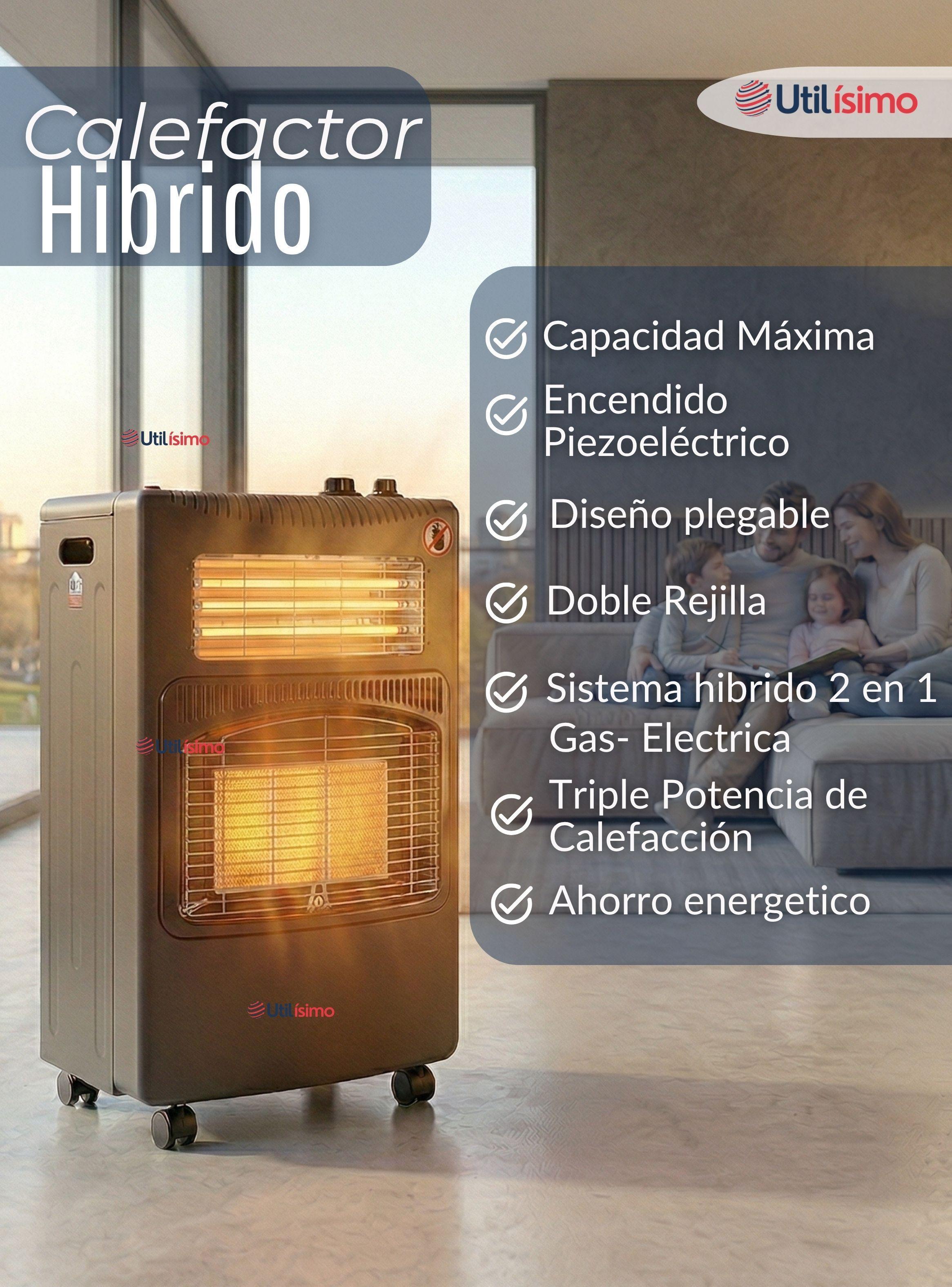 Estufa Hibrida Gas Eléctrica Plegable 5kg A 15kg GLP-Eficiencia Energética Clase A-3