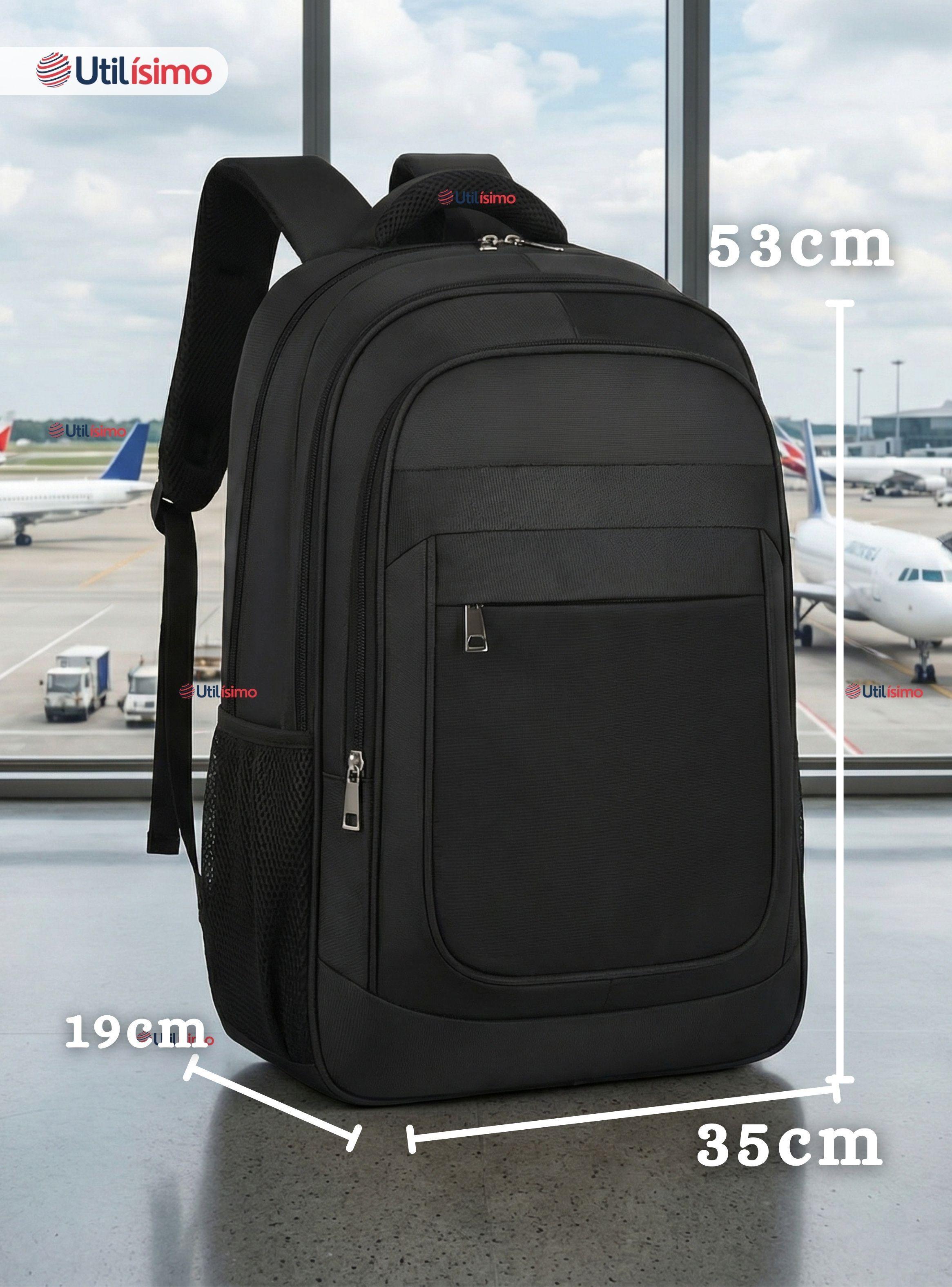 Mochila Jumbo Ejecutiva Impermeable Resistente Notebook 53cm Negro 28L-2