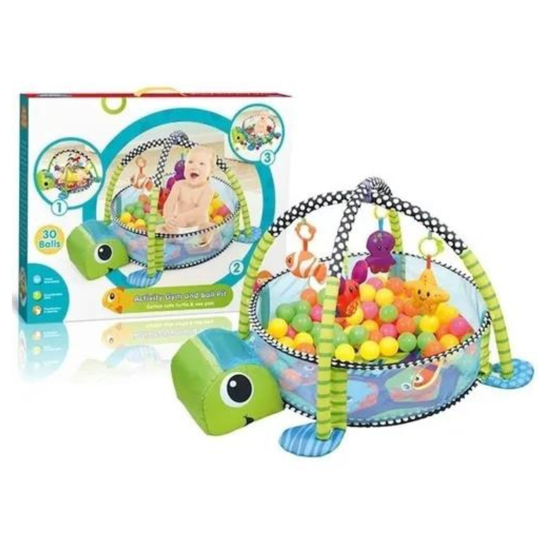 Gimnasio Didáctico 3 X 1 Con Pelotas Tortuga Bebés Jump Kids-4