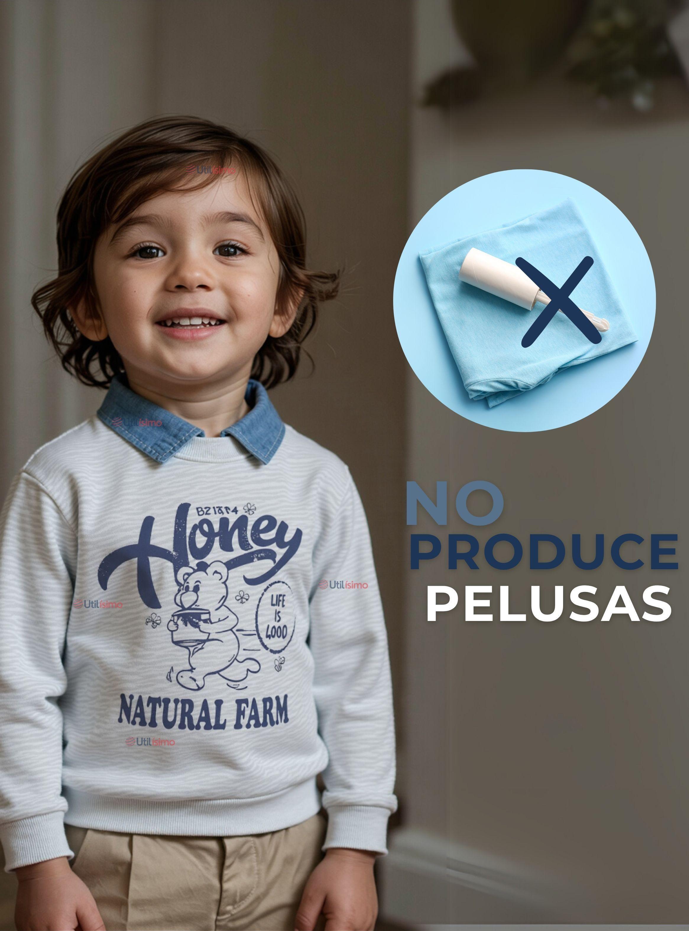 Polerón Algodón Estilo Pique Manga Larga Niño Gris-7
