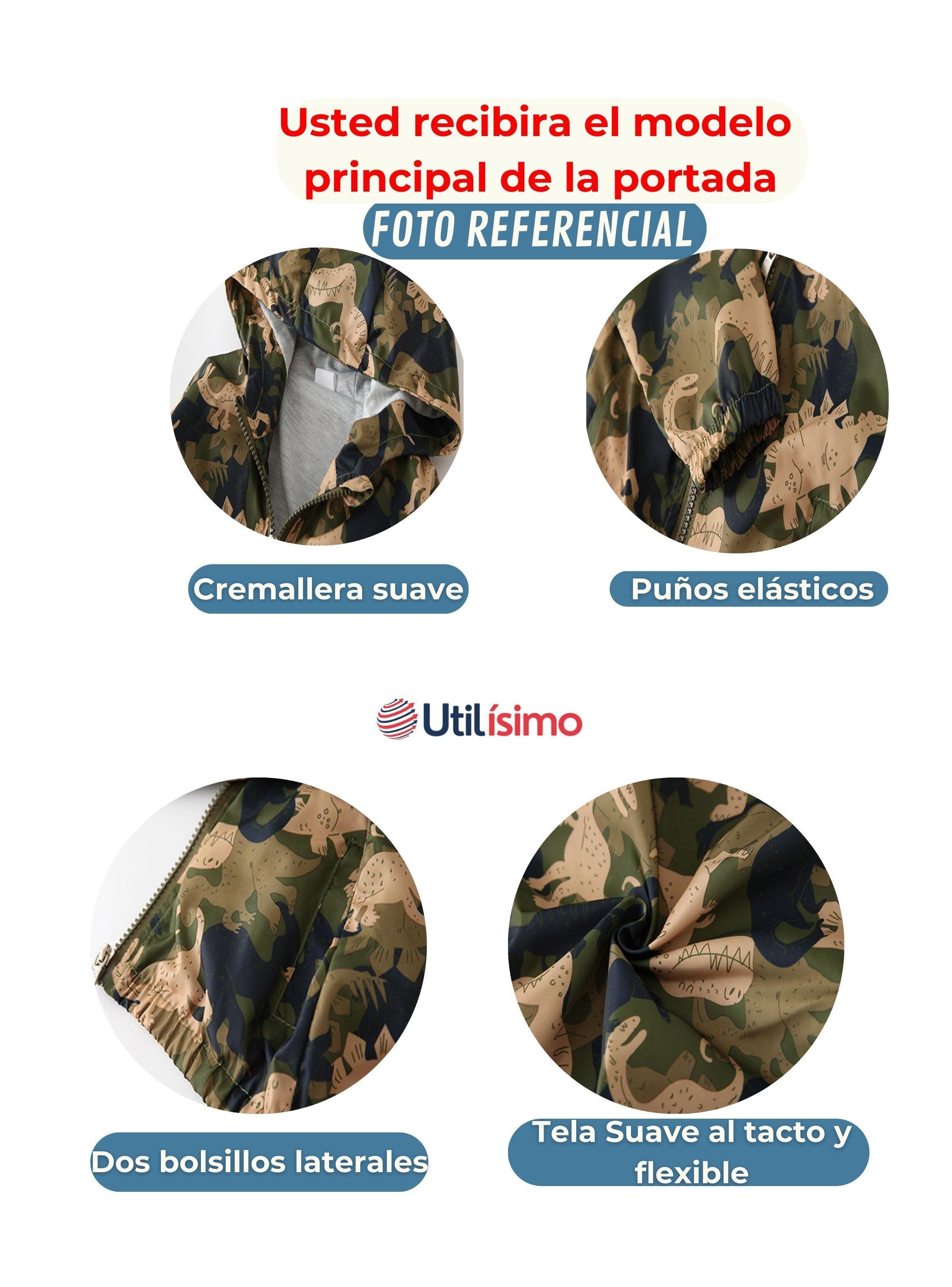 Cortaviento Impermeable Chaqueta Estampado Niño Y Bebé Jump Kids Flesh Colored Dinosaurs-4