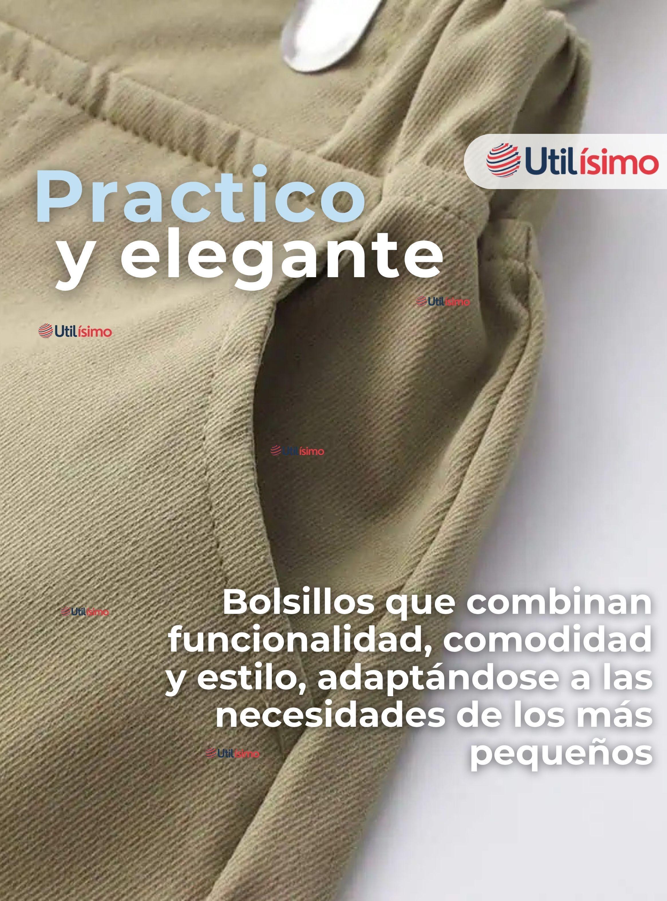Conjunto de Vestir con Tirantes Camisa Rosado Pantalón Corto de Algodón Bebe y Niño-7