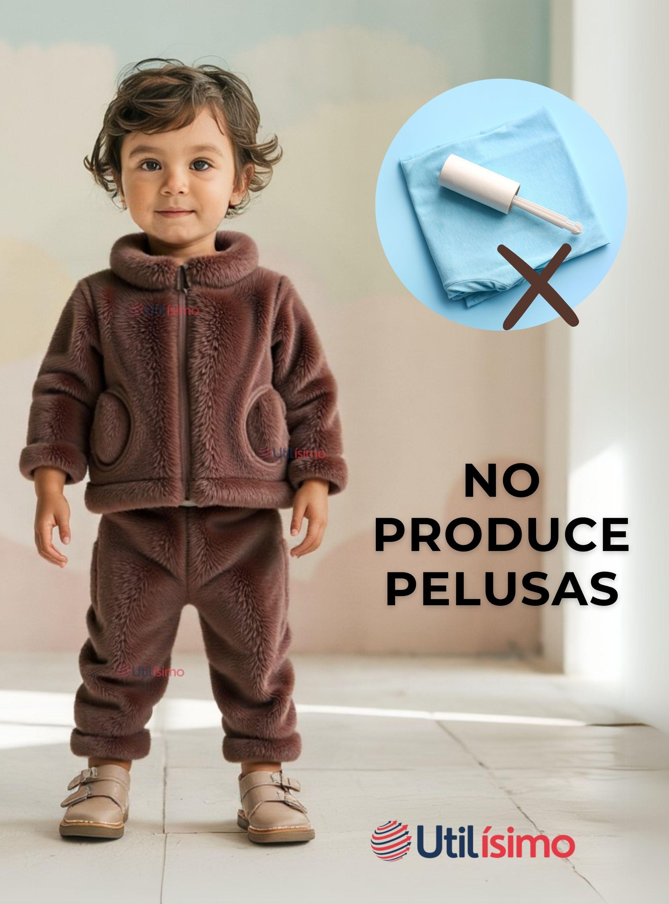 Conjunto Frizado Polar 2 Piezas Niño Marrón -7