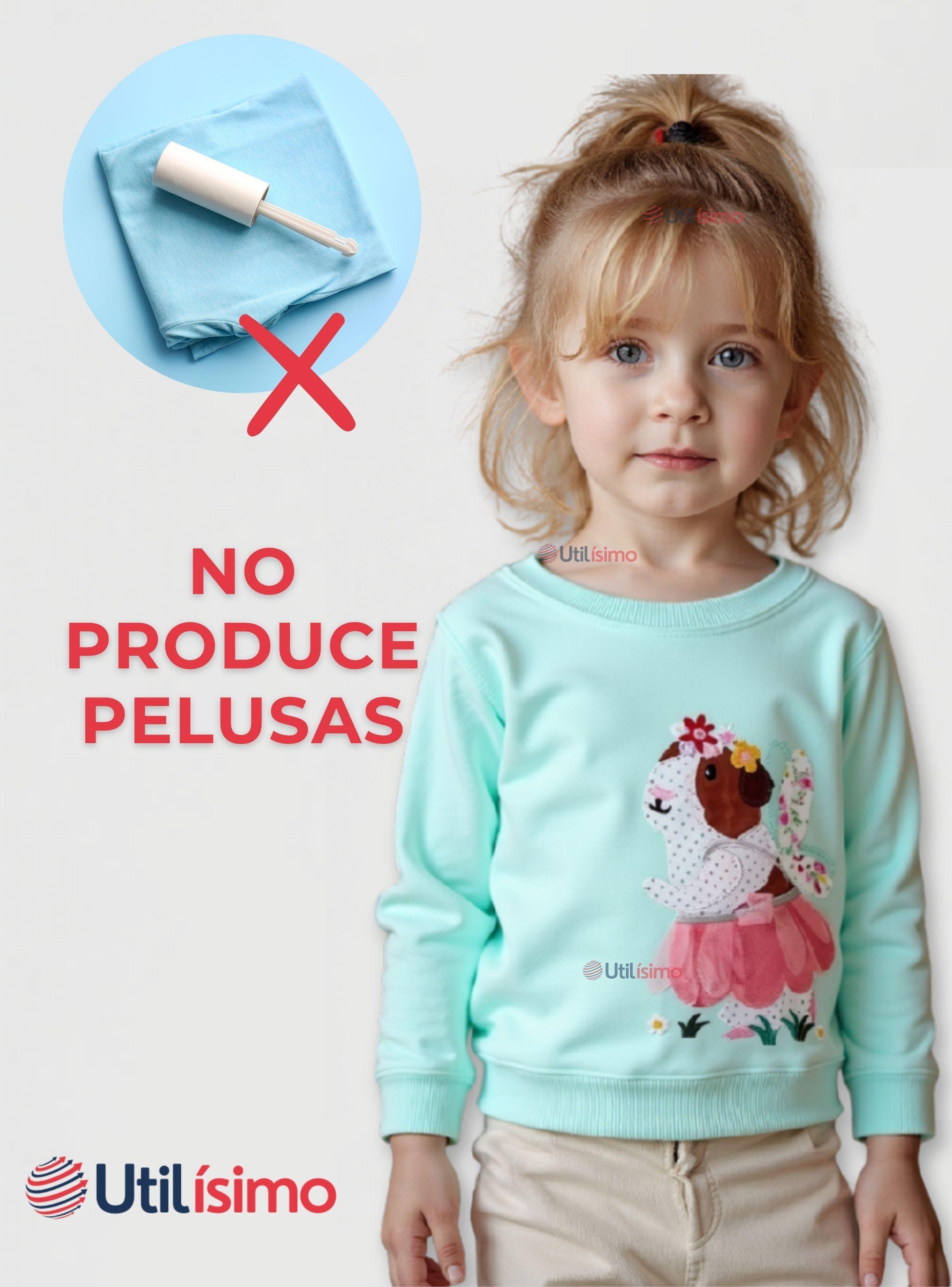  Polerón Algodón Cuello Redondo Niña Turquesa Hámster-6
