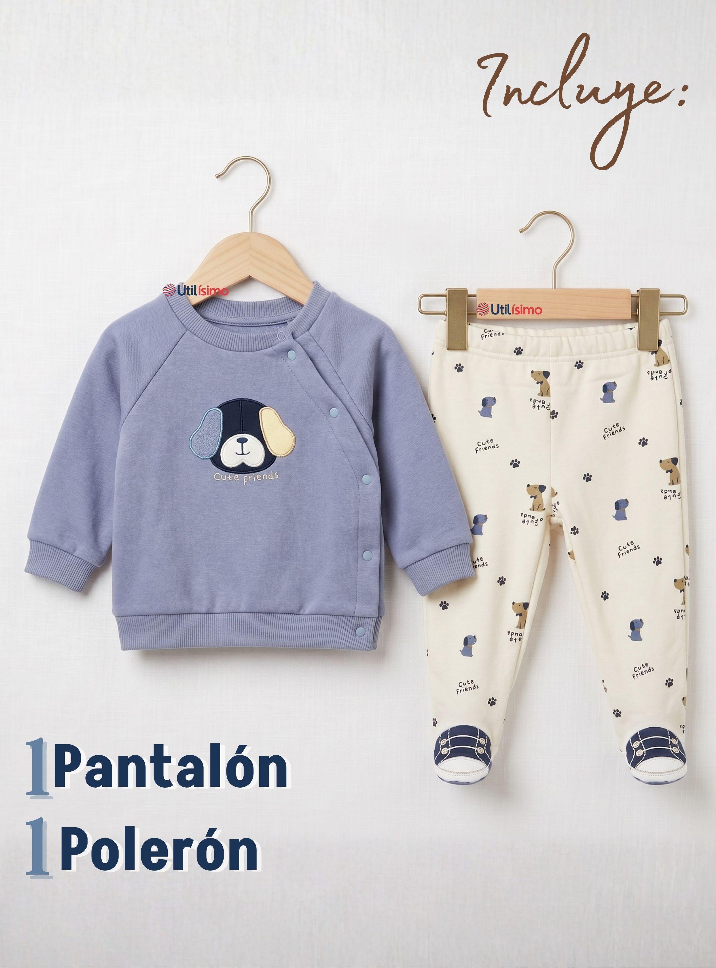 Conjunto Buzo Polerón 2 Piezas Niño Bebé Tedmimak Cute Dog-2