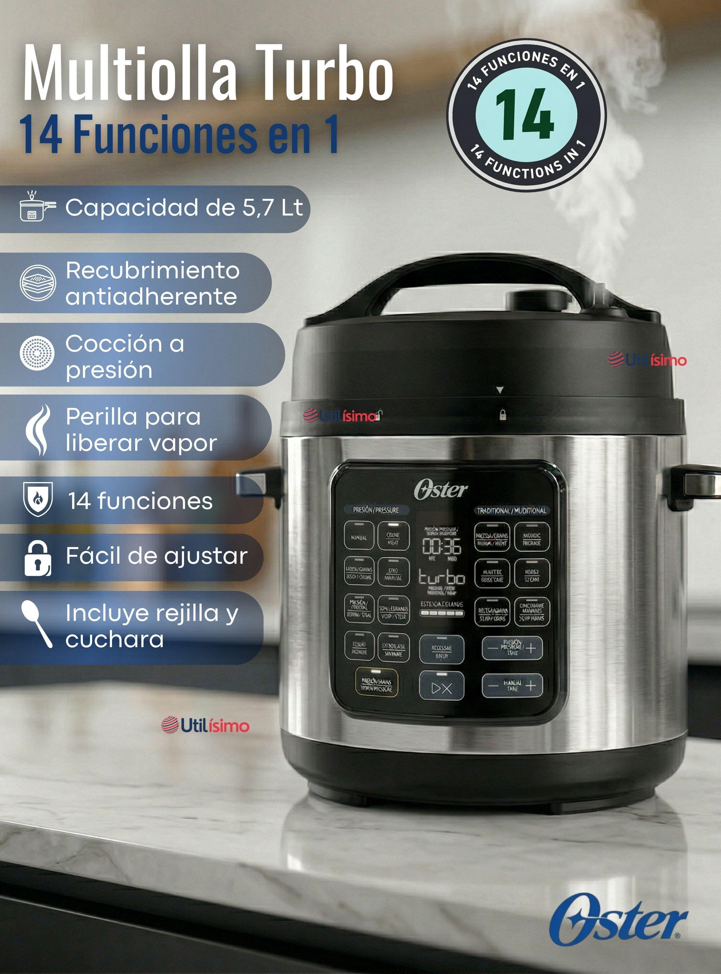 Multiolla turbo Oster®, 5.7 litros de capacidad DiamondForce CKSTPCECT57DF 1400W-3