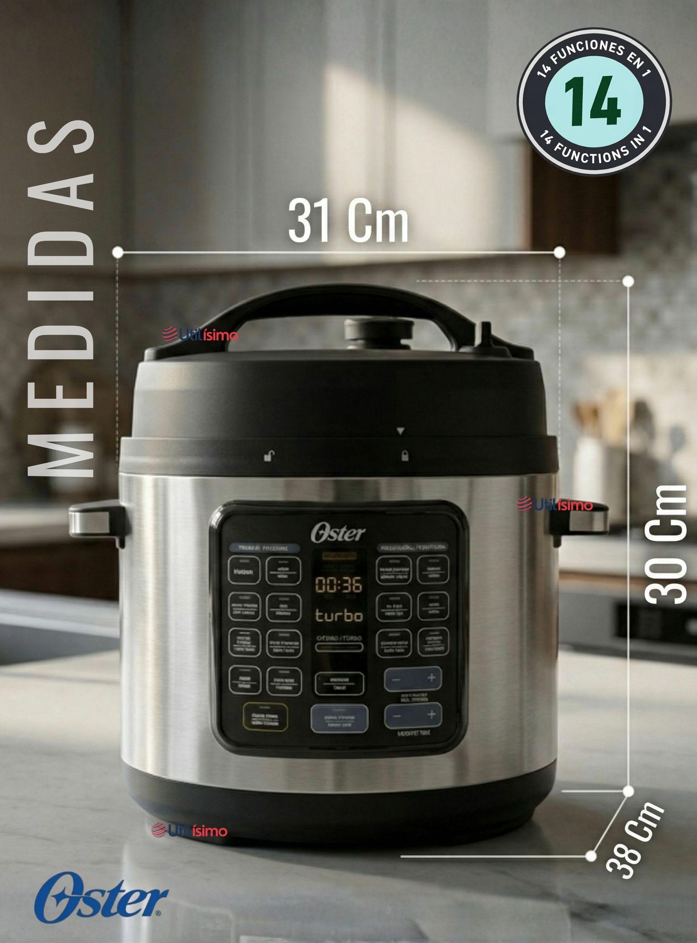 Multiolla turbo Oster®, 5.7 litros de capacidad DiamondForce CKSTPCECT57DF 1400W-4