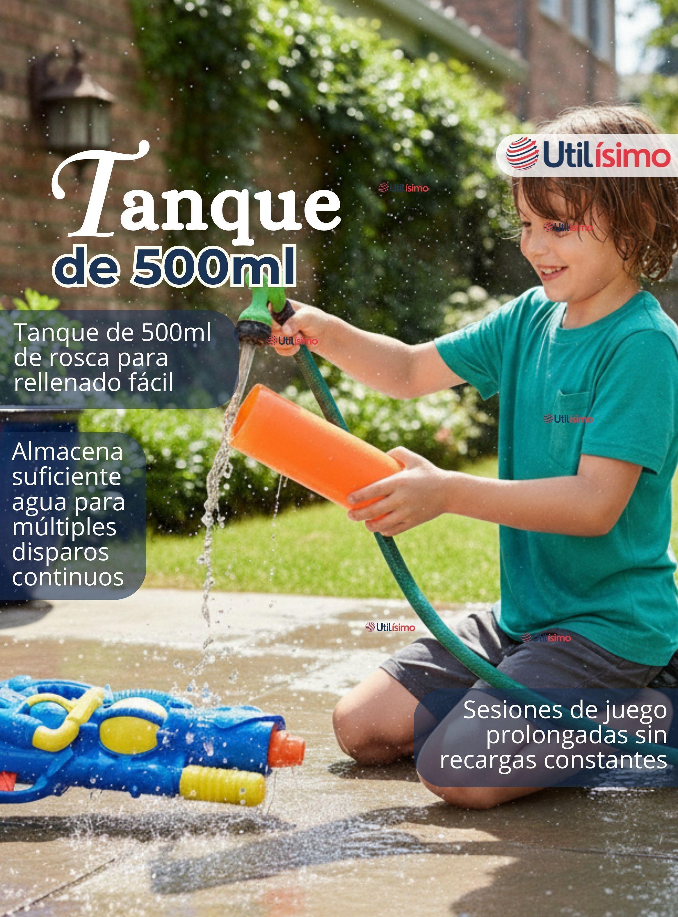 Pistola De Agua 500ml 45cm Colores Surtidos Juguete Lanza Agua para Niño Niña-6