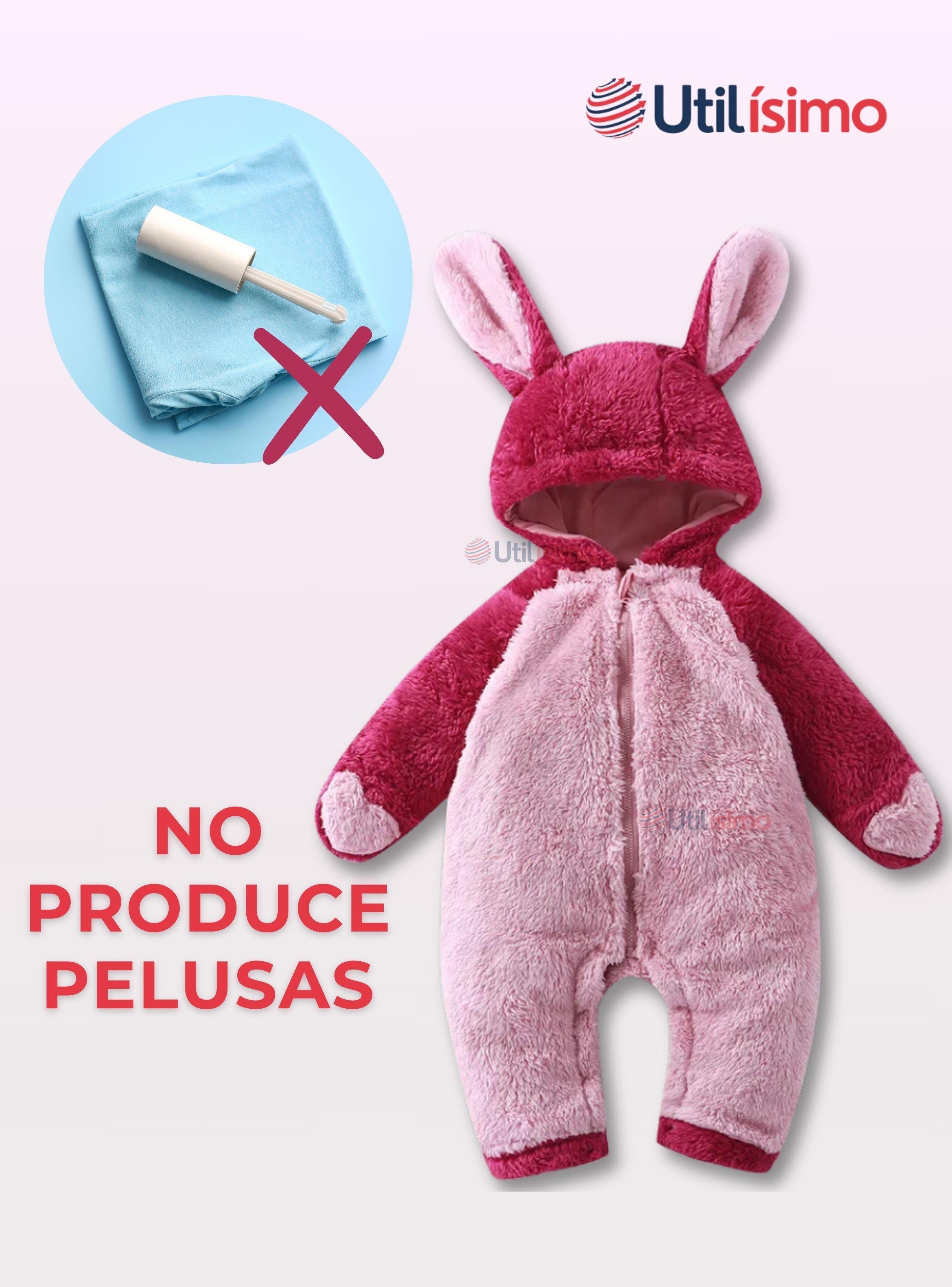Enterito Con Capucha Polar  Bebé Conejito Rosado  -6