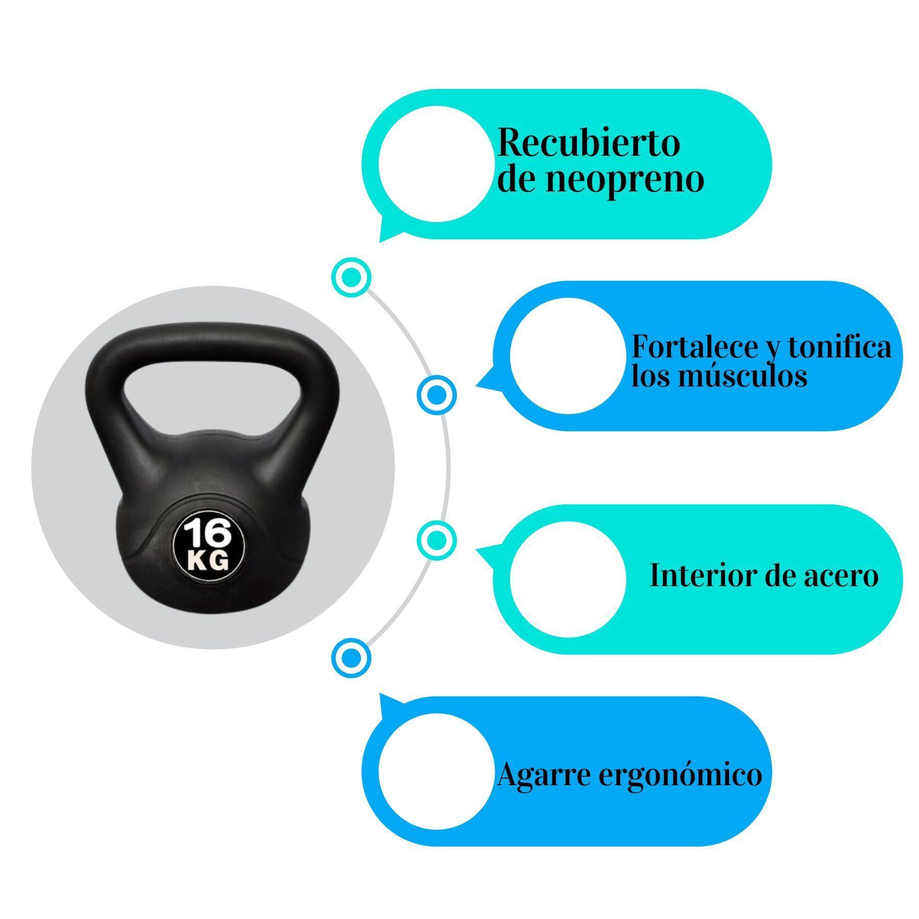 Pesa Rusa 16 Kg Kettlebell Mancuerna Entrenamiento Fitness-4