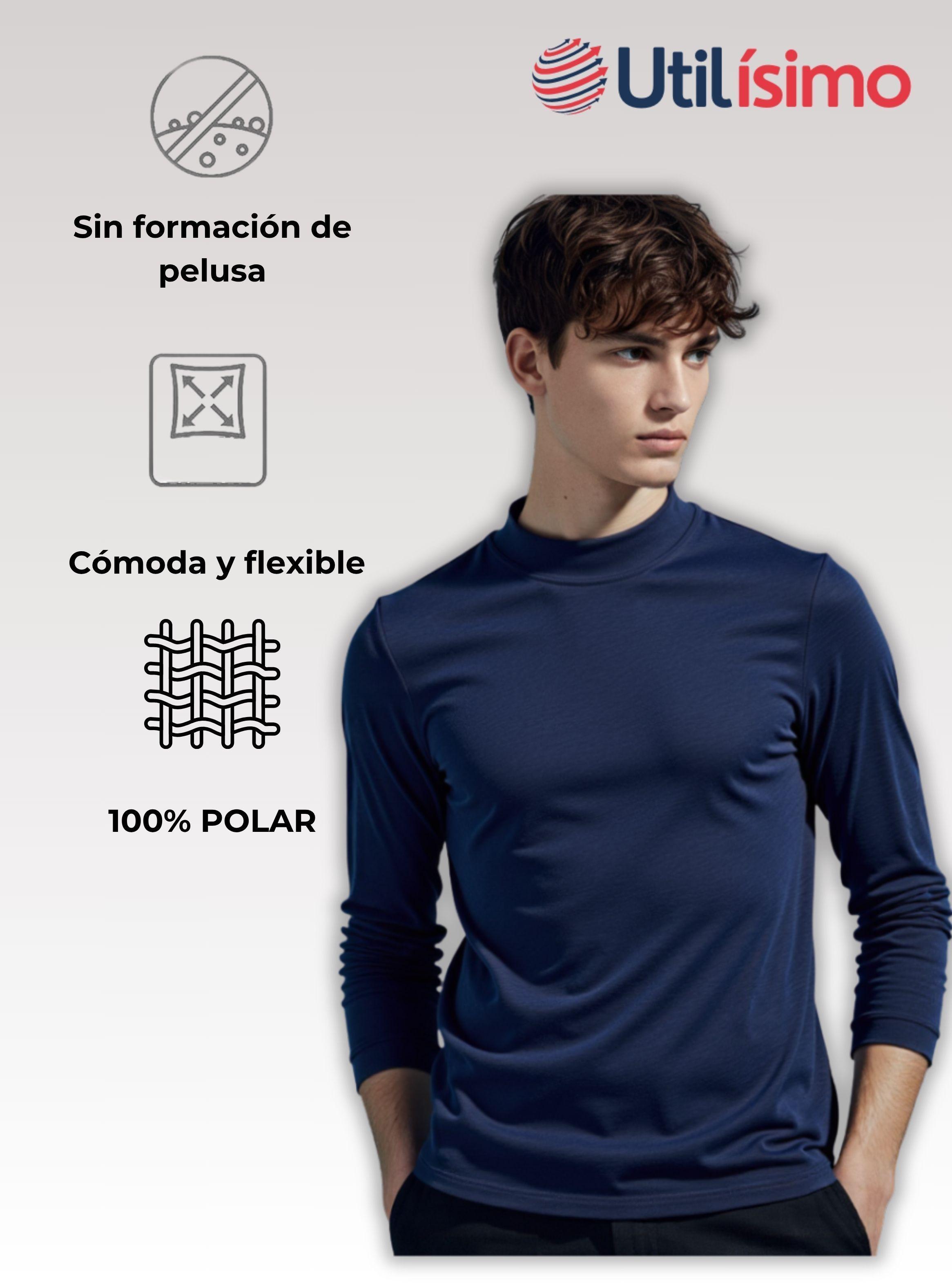 Pack 3 Camiseta Cuello Beatle Polar Manga Larga Juvenil Colores Surtidos-1