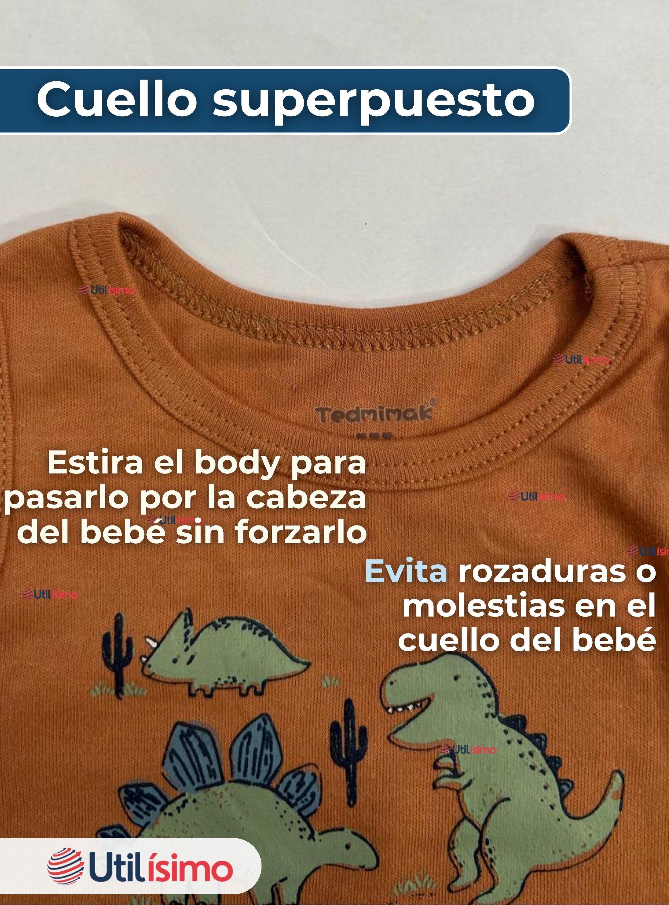 Pack 4 Bodys Niños Sin Manga Tedmimak 100% Algodón Baby Dino-4