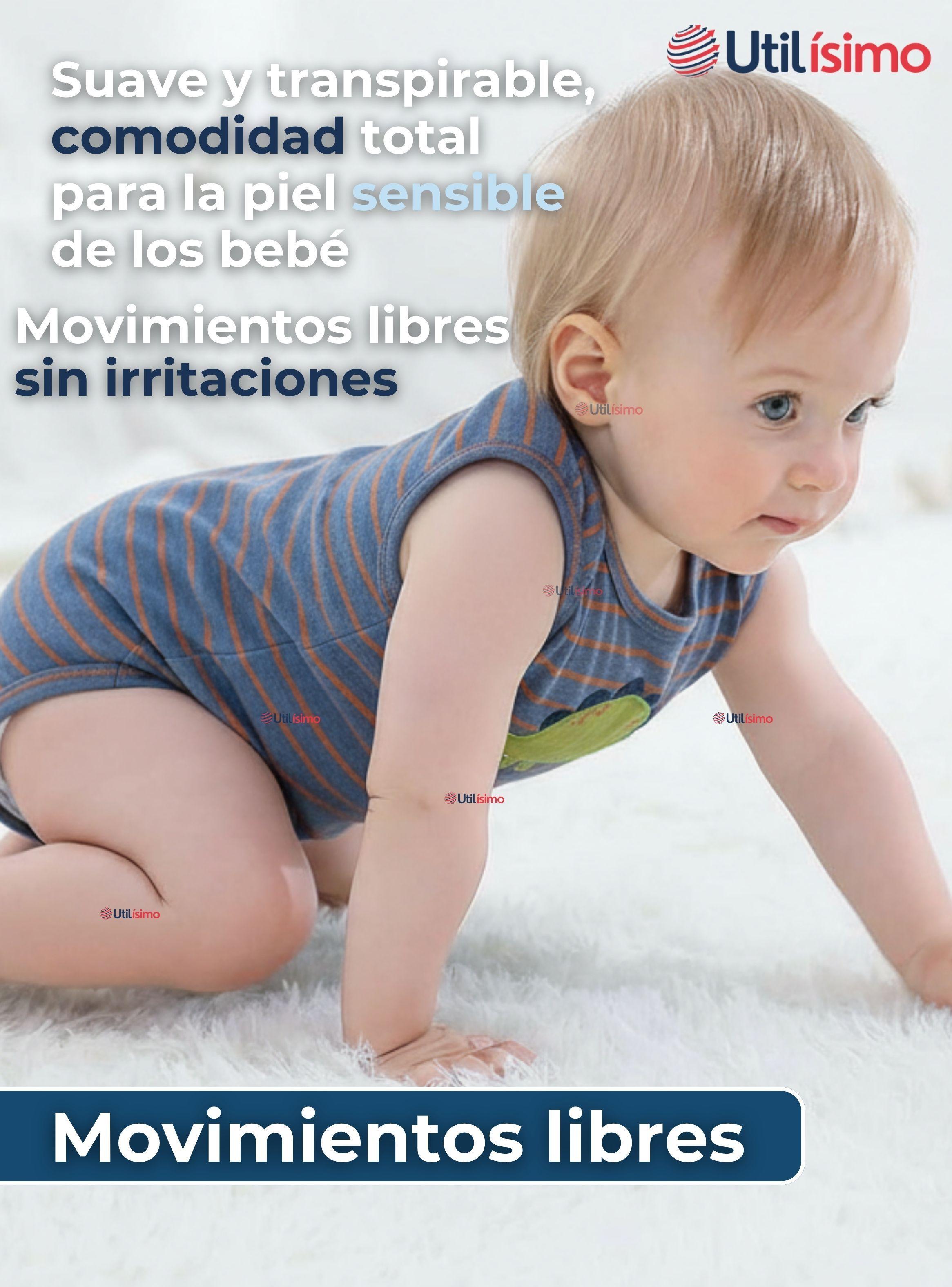 Pack 4 Bodys Niños Sin Manga Tedmimak 100% Algodón Baby Dino-5