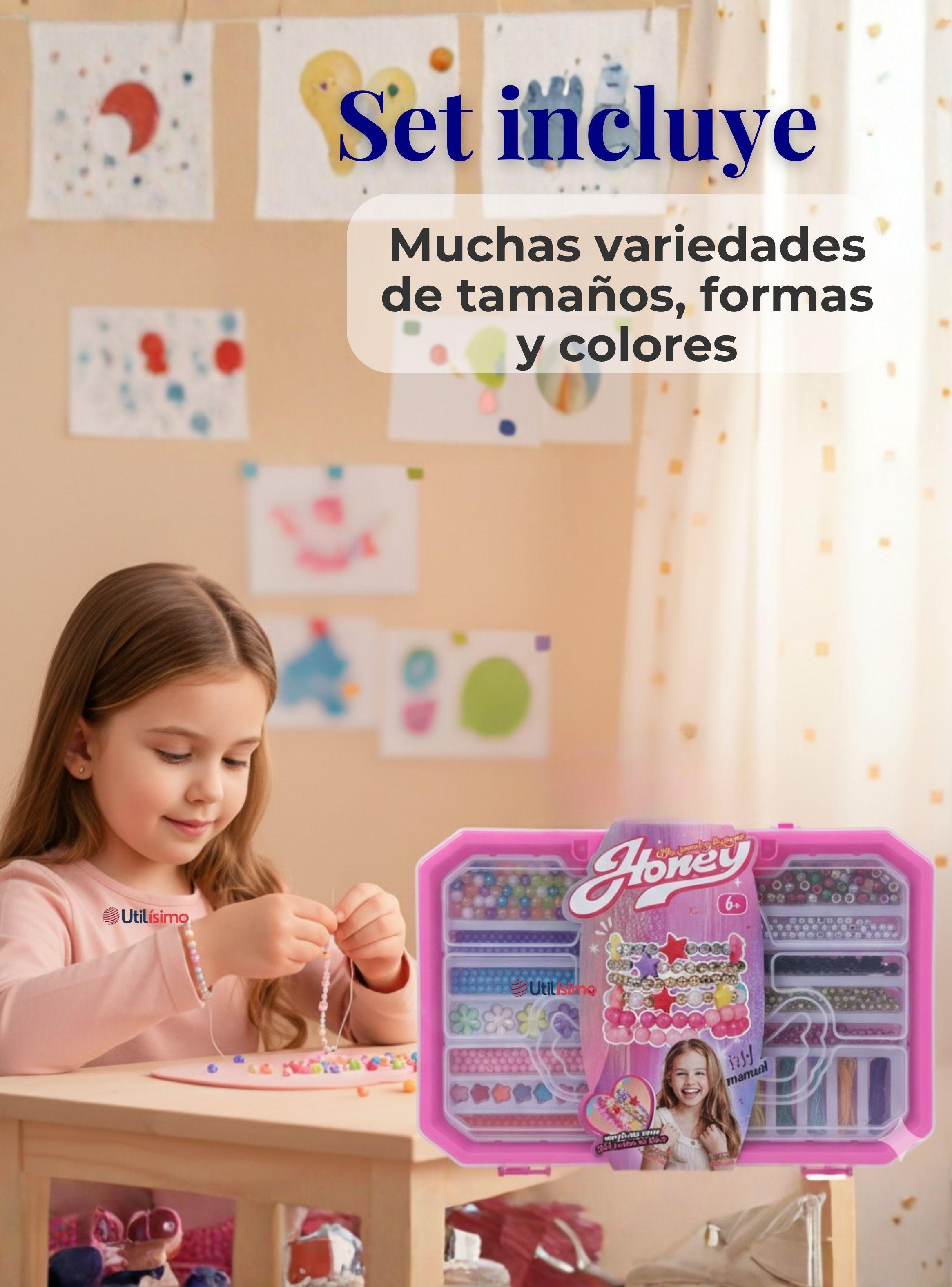 Set De Mostacillas Juguete Para Armar Crear Pulseras Y Collares Niñas -3