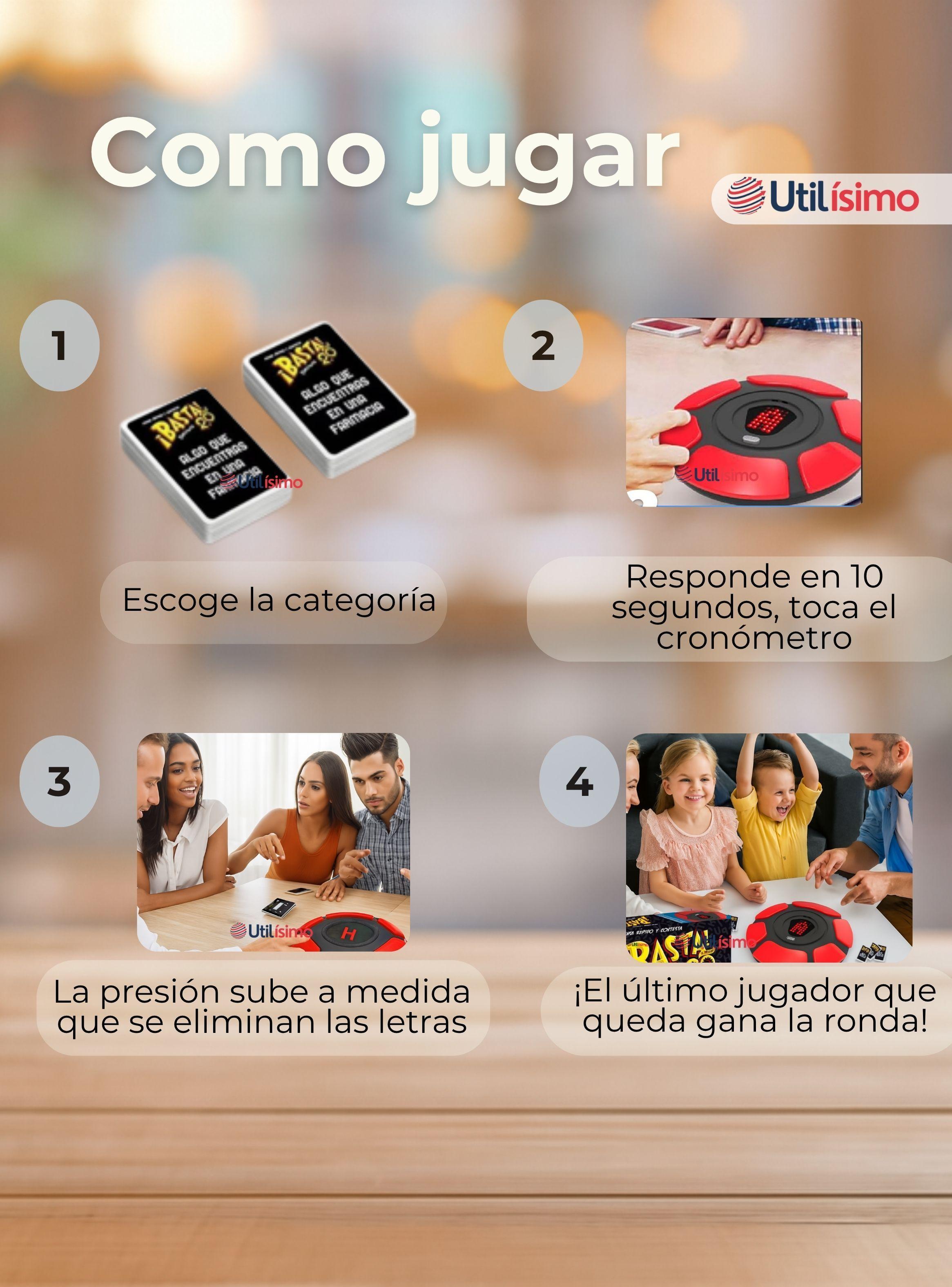 Basta Electrónico 2.0 Juego de Mesa Piensa Rápido-4