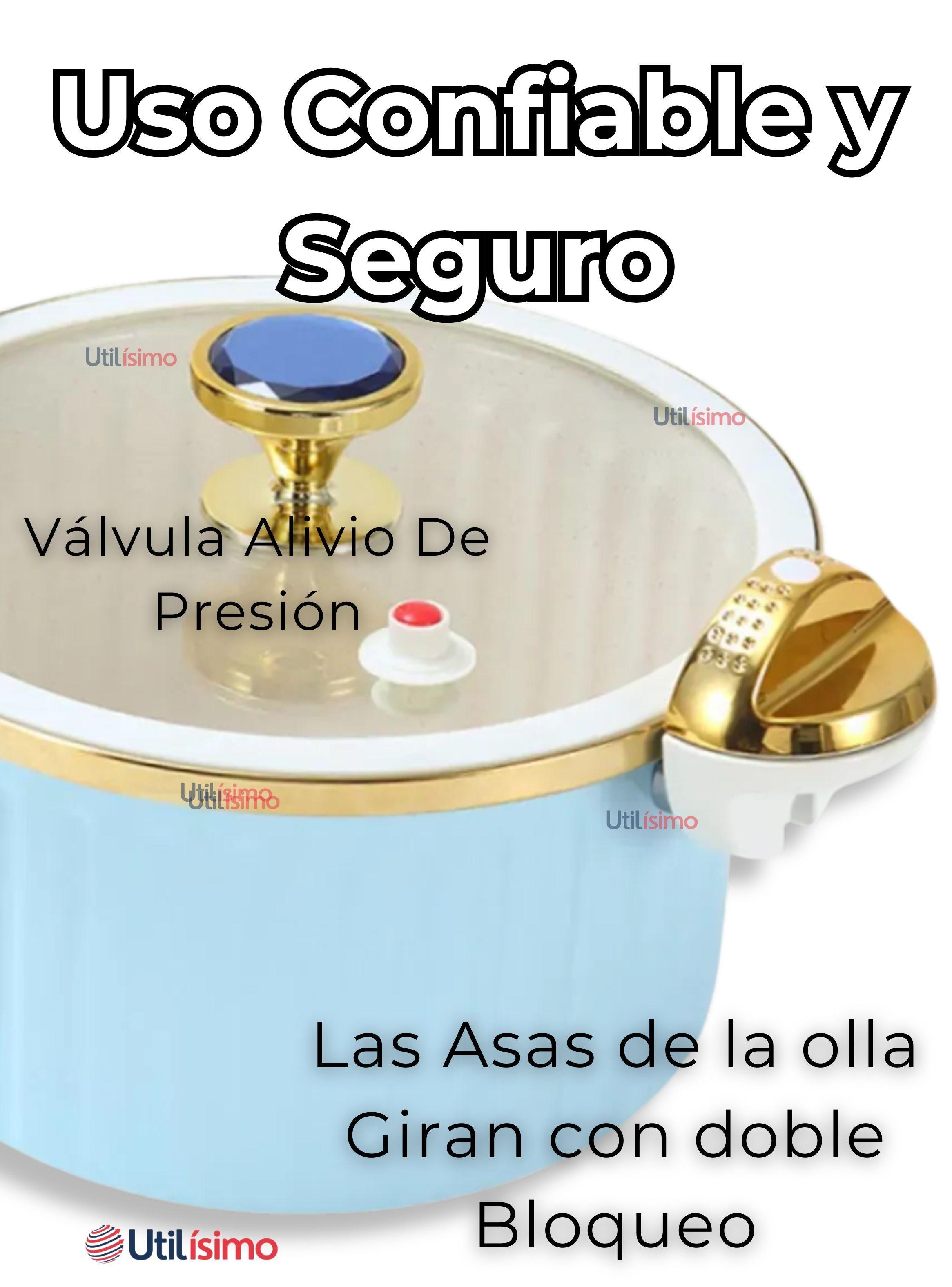 Olla de Micro Presión Antiadherente Capacidad 12 Litros Color Azul-3