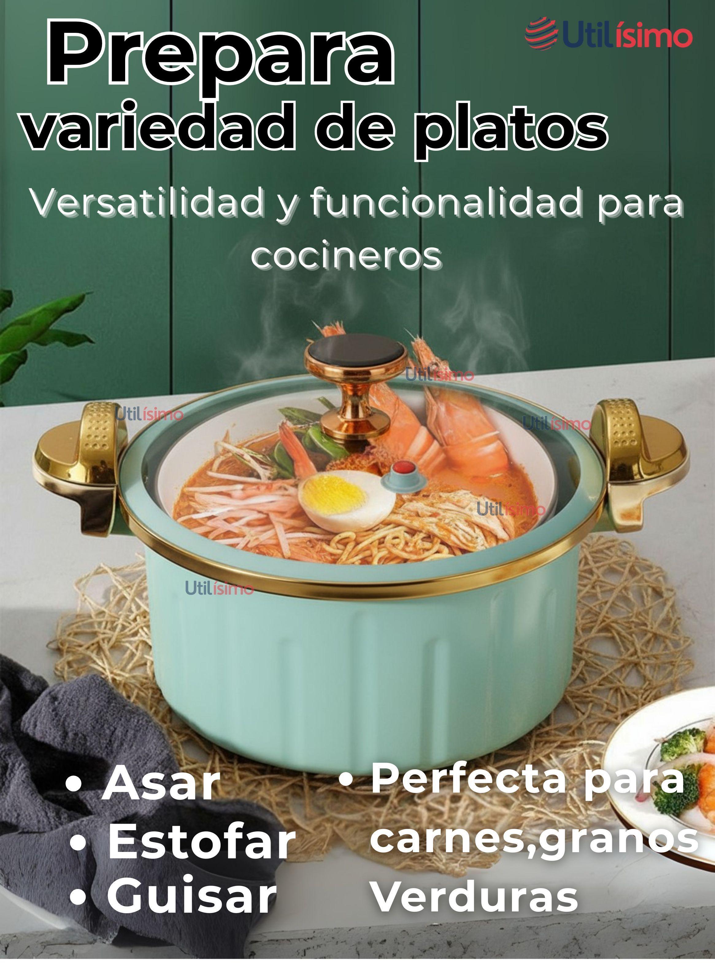 Olla de Micro Presión Antiadherente Capacidad 12 Litros Color Azul-6