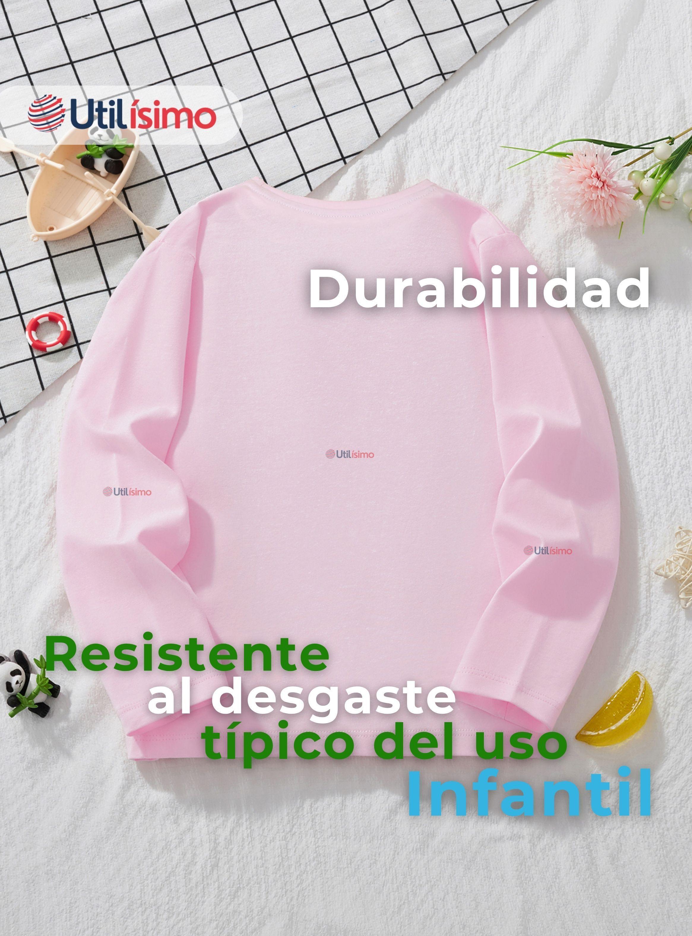  Polera Algodón Manga Larga Niña Camiseta Flores Rosado-3