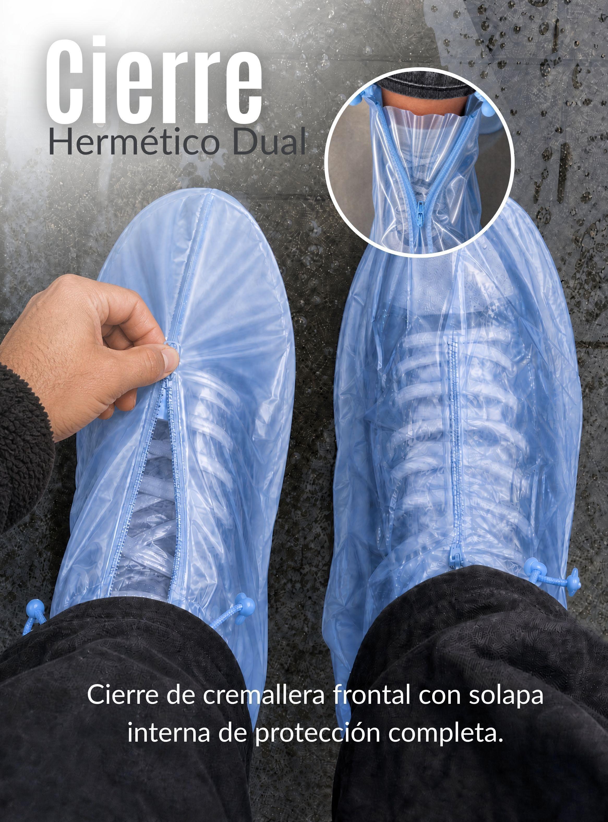 Fundas Cubre Calzado Impermeables Aislante Lluvia Azul 1 Par-7