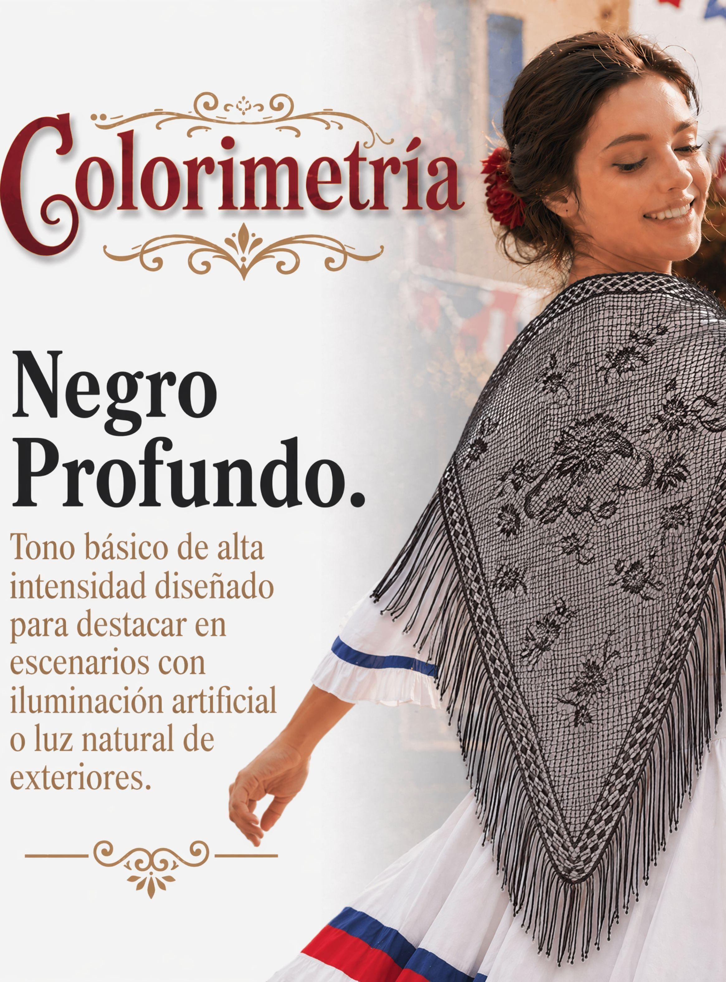 Puntilla Chal Negro 150x79 cm  Traje Típico Baile Chilote Mujer-5