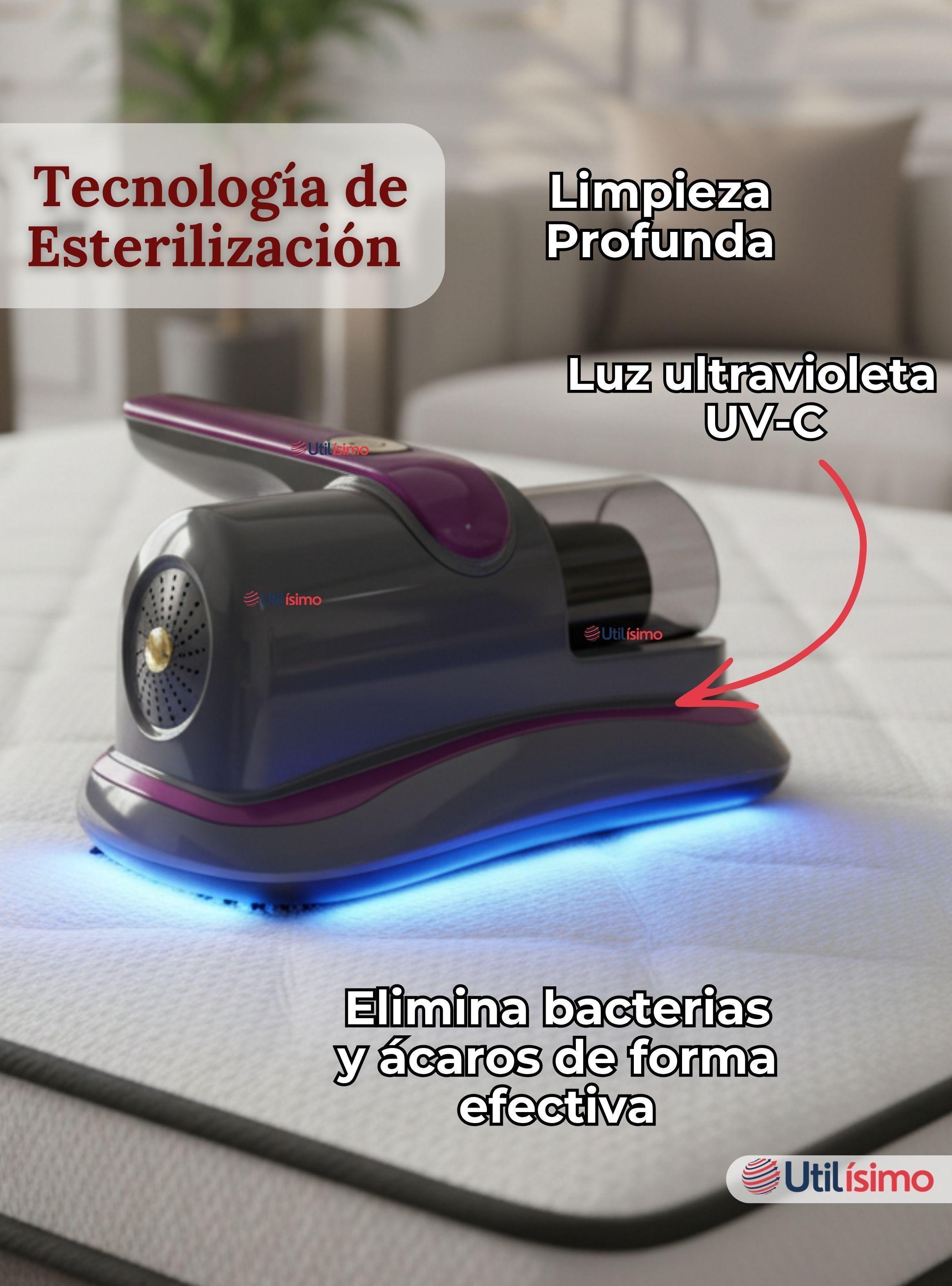 Aspiradora Portátil Inalámbrico Remueve Bacterias UV Anti-Ácaros -4