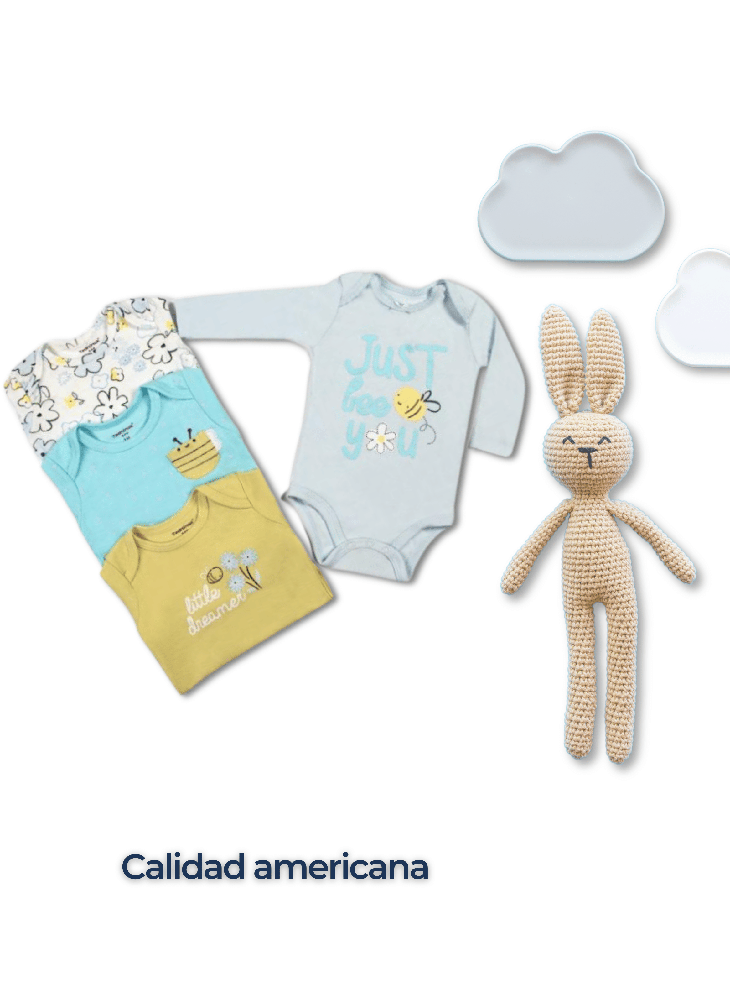 Pack 4 Bodys Bebé Niña Manga Larga Tedmimak 100% Algodón Sweet Bee-5