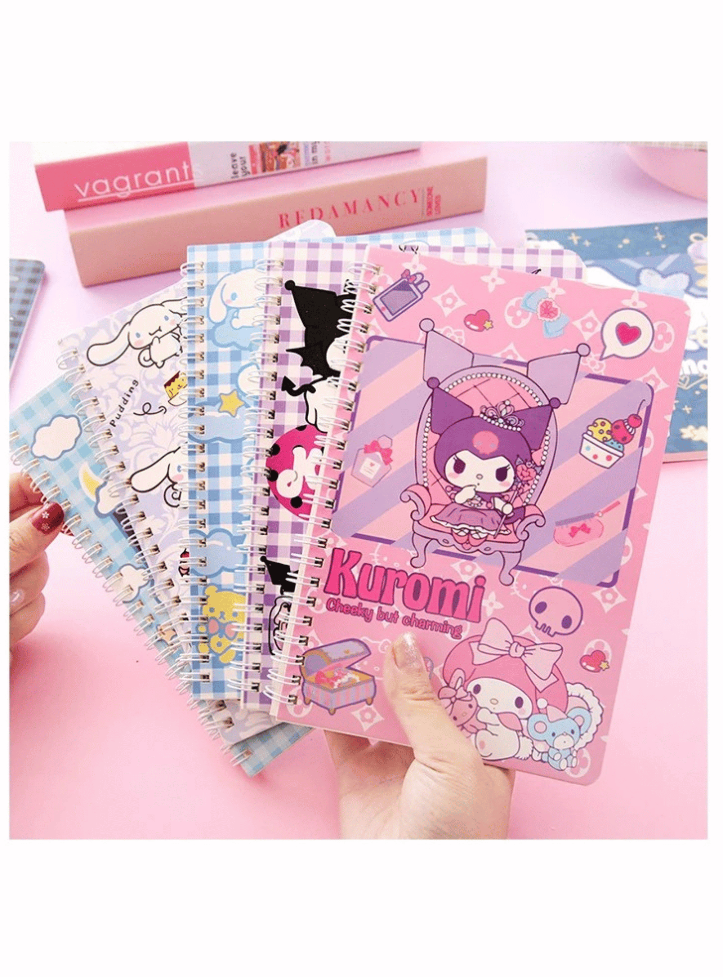 Pack 5 Cuadernos Universitarios Kuromi Marca Pro Arte Diseños Surtidos 100 Hojas-6