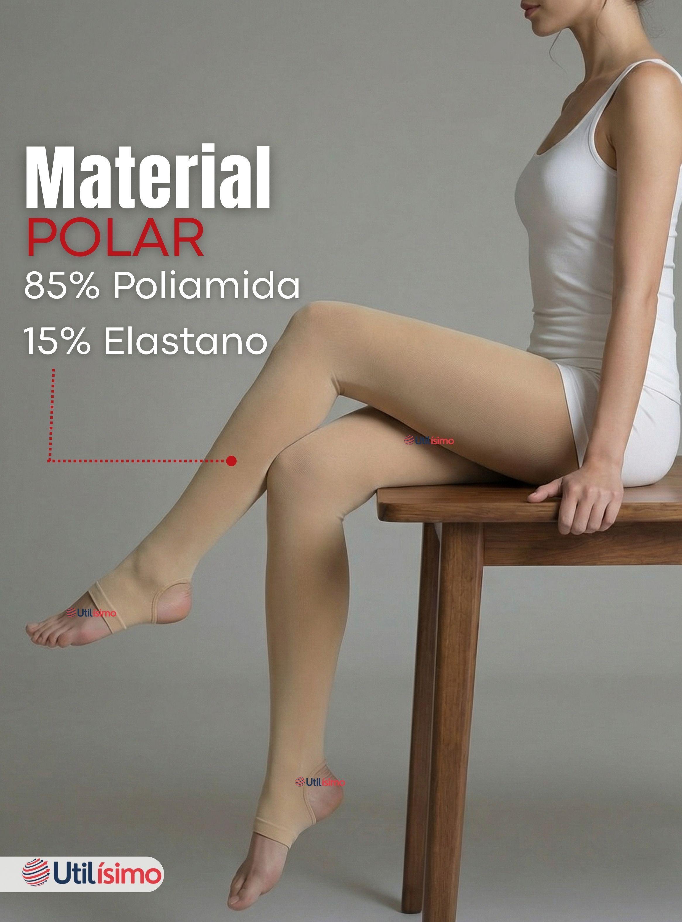 Pack 3 Calzas Pantys Con Polar Térmica Mujer Beige Chiporro-5