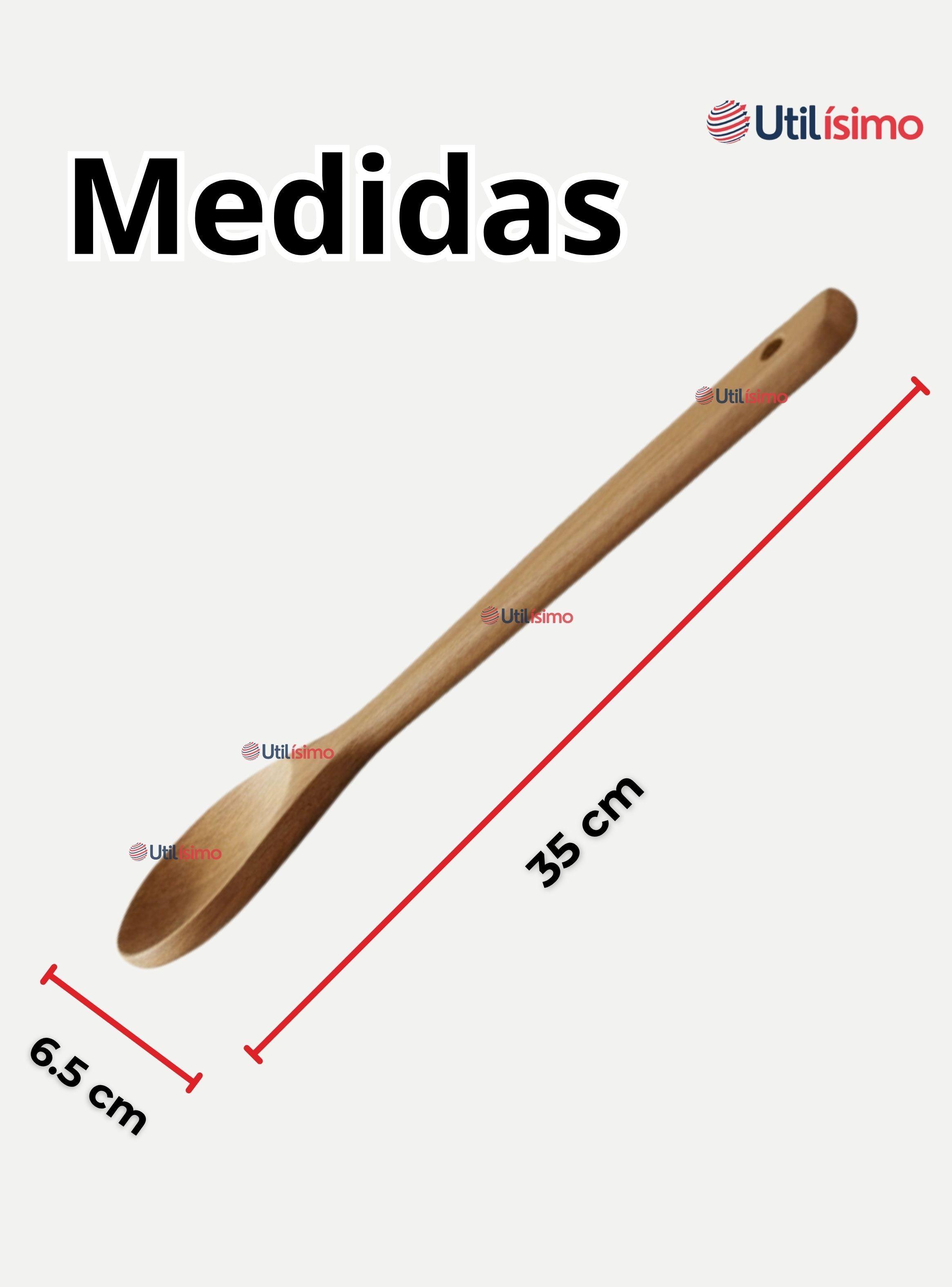 Cuchara de Madera de Bambú Mango Largo Utensilio de Cocina-3