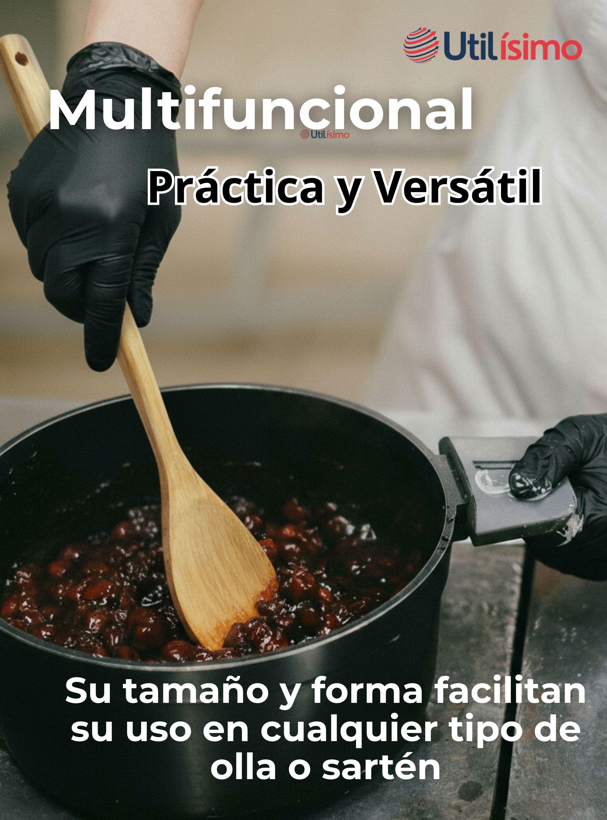 Cuchara de Madera de Bambú Mango Largo Utensilio de Cocina-5