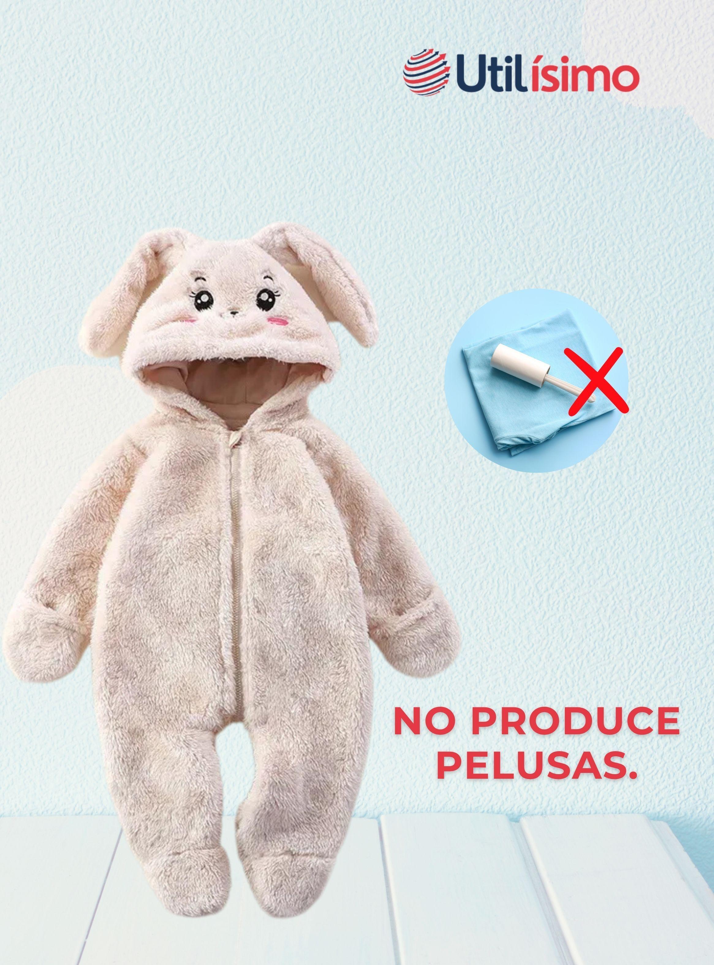 Enterito Conejito Con Capucha Bebe Polar Blanco-6