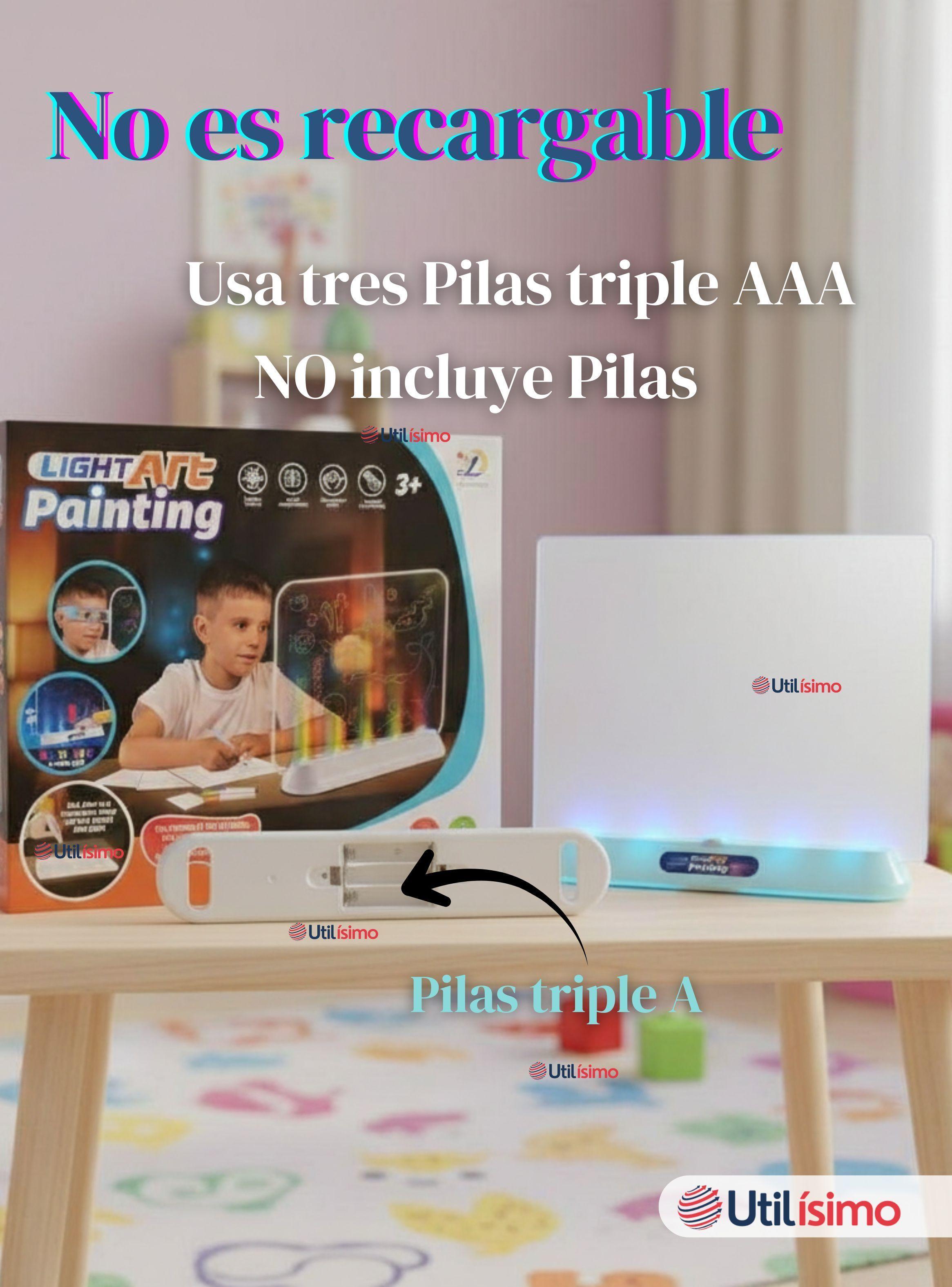 Pizarra Mágica con Luz Led 3D Niño o Niña con Plantillas de Dibujos-7