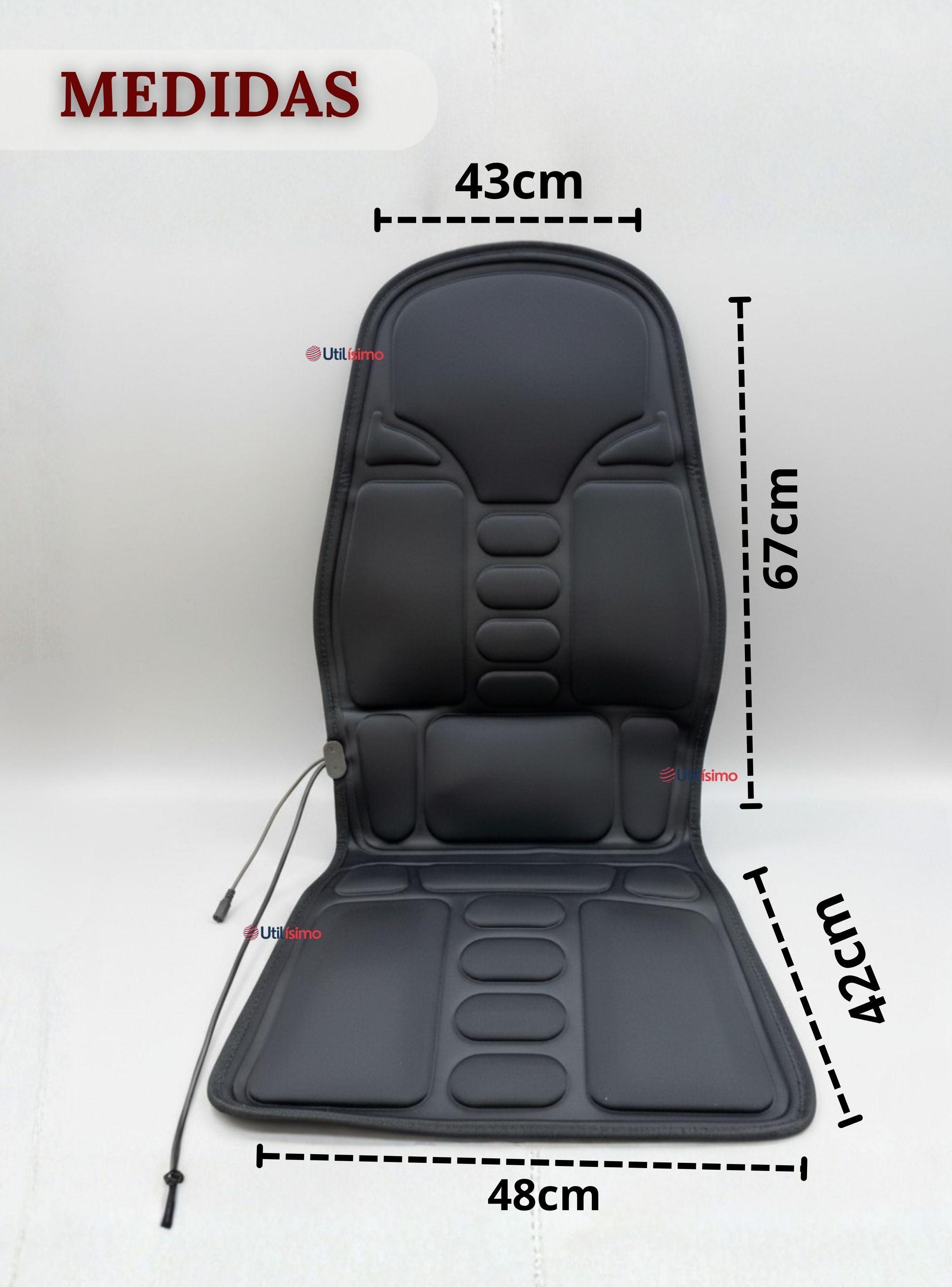 Silla Asiento Masajeador Eléctrico con Calor y Vibración Portatil Casa Auto Oficina-4