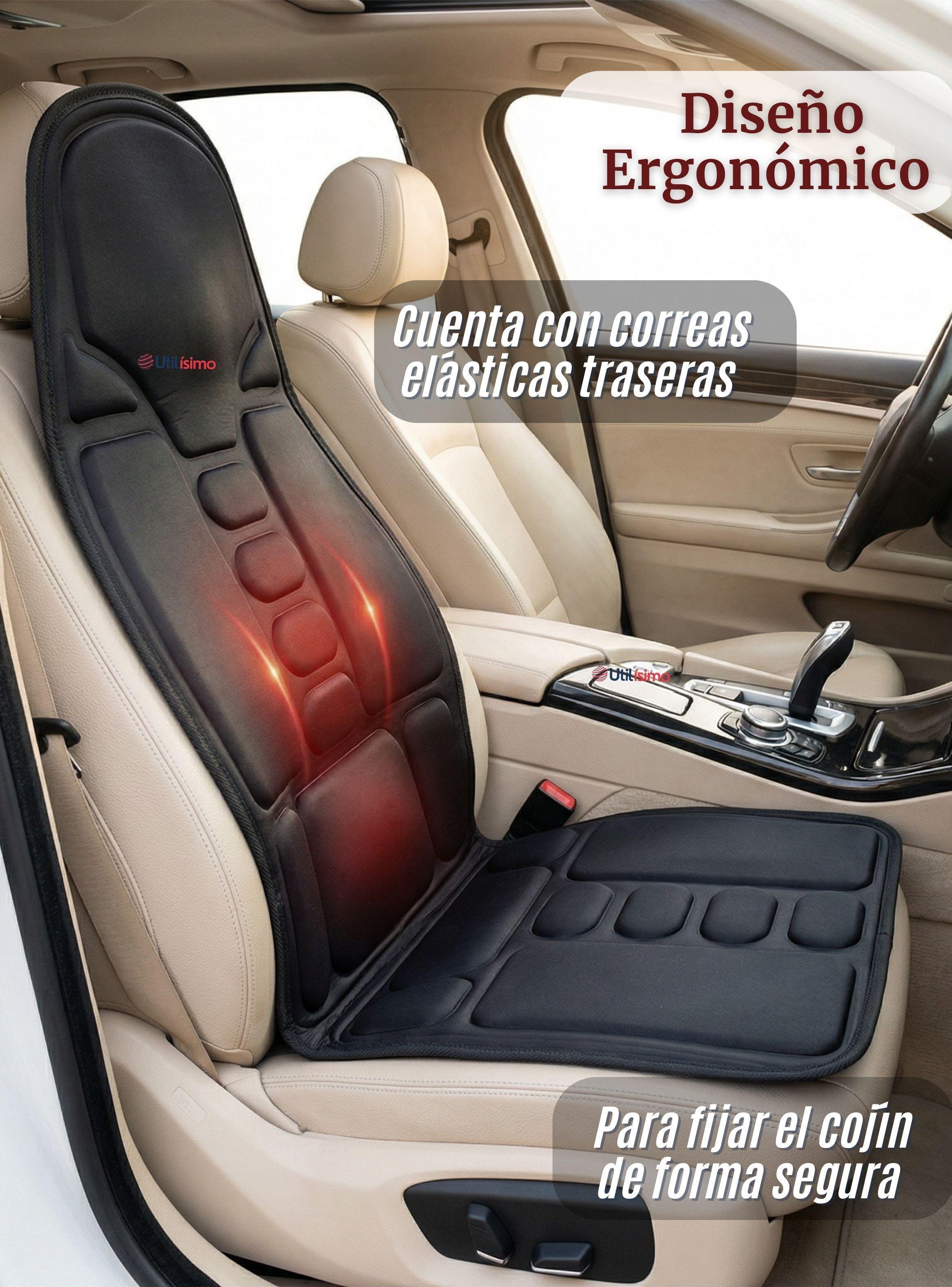Silla Asiento Masajeador Eléctrico con Calor y Vibración Portatil Casa Auto Oficina-5