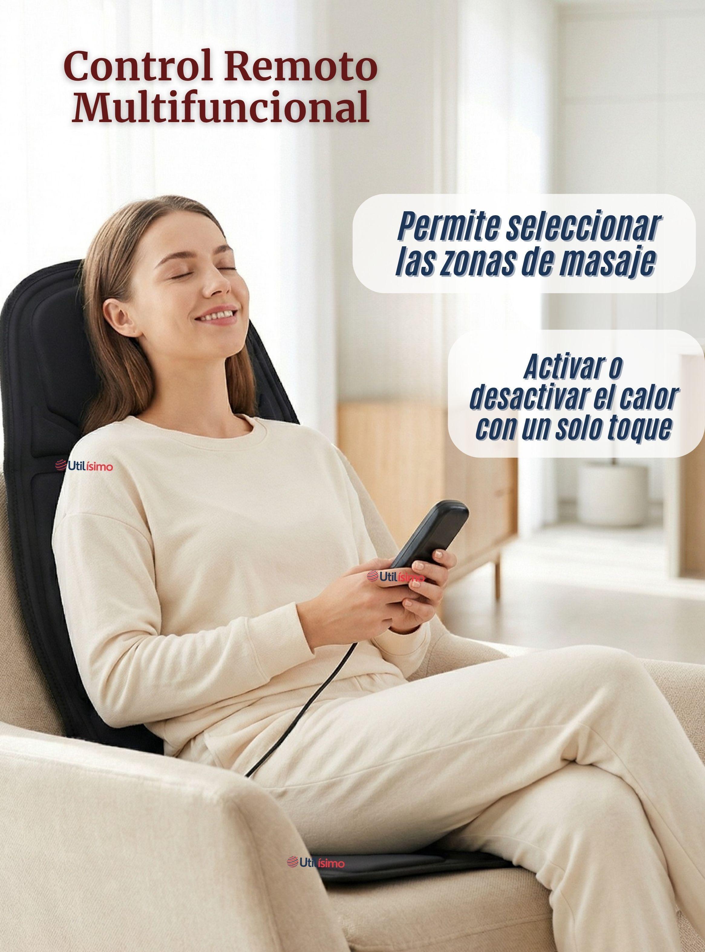 Silla Asiento Masajeador Eléctrico con Calor y Vibración Portatil Casa Auto Oficina-6
