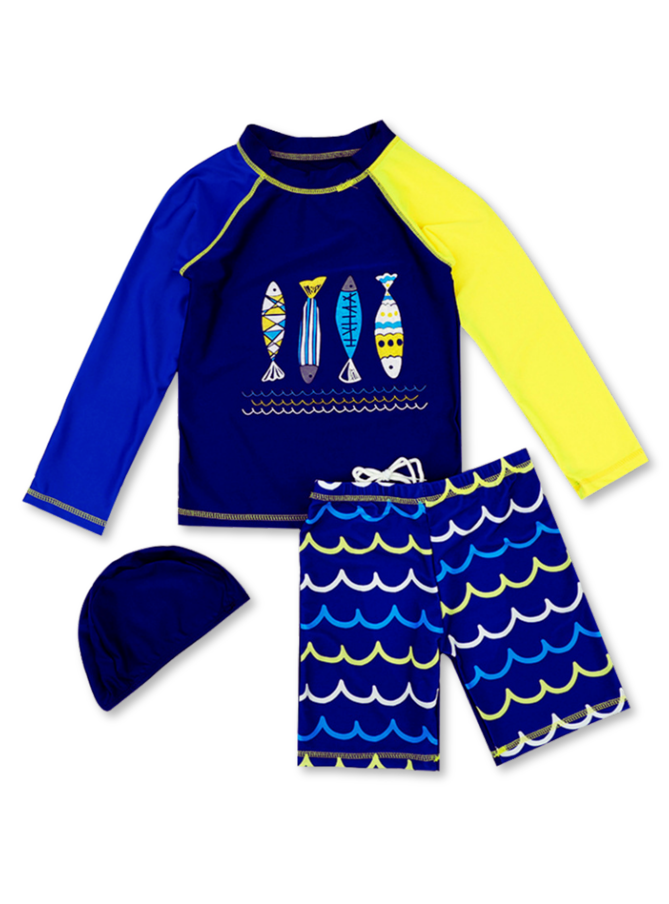 TRAJE DE BAÑO 3 PIEZAS MANGA LARGA NIÑO JUMP KIDS-1