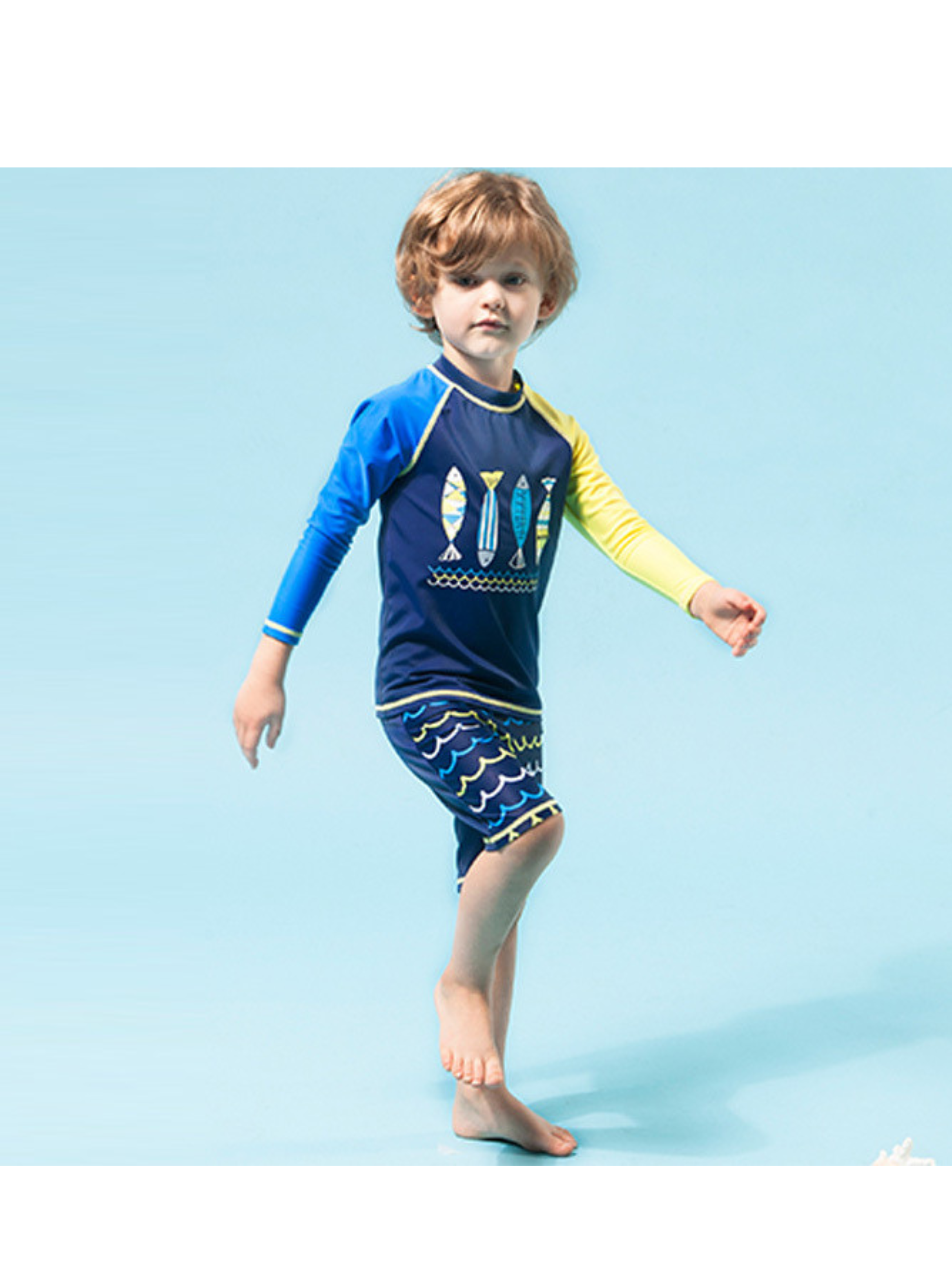 TRAJE DE BAÑO 3 PIEZAS MANGA LARGA NIÑO JUMP KIDS-6