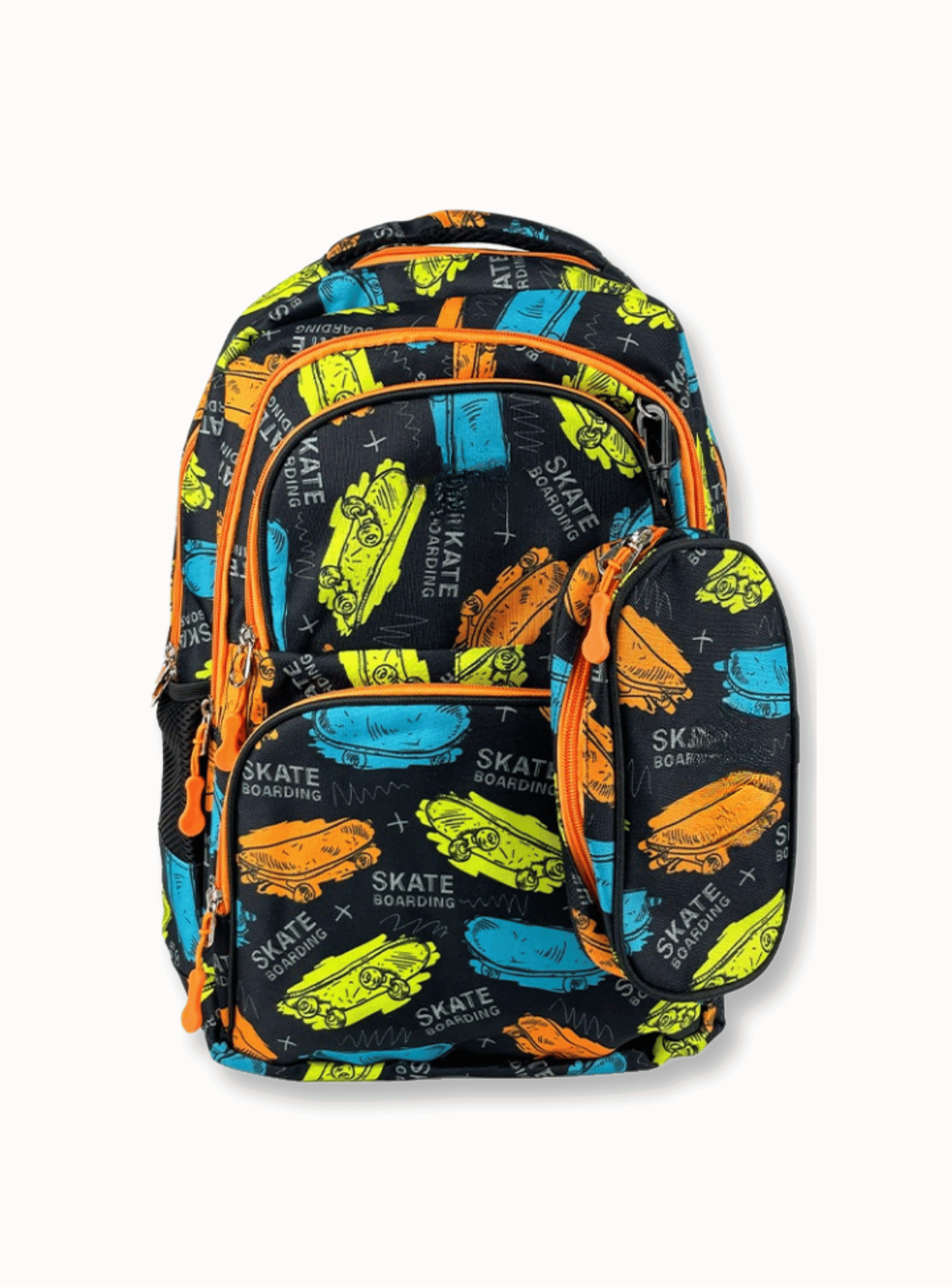 Mochila Con Lonchera Y Estuche 45CM Niño Full Color Skateboards-3