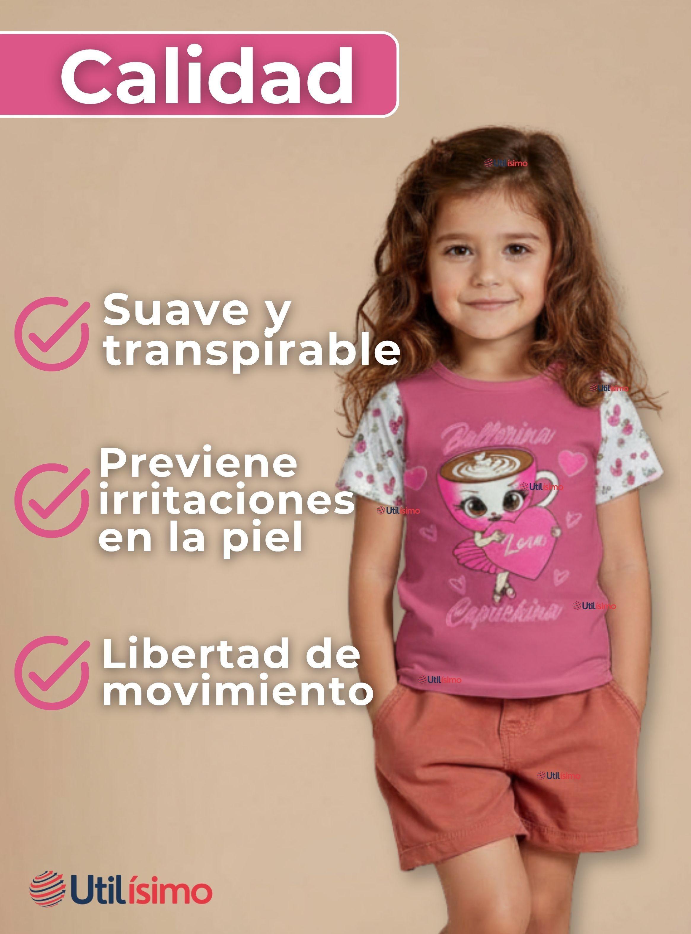 Polera Brainrots 100% Algodón Manga Corta Niña Tralalero Rosado Oscuro-4