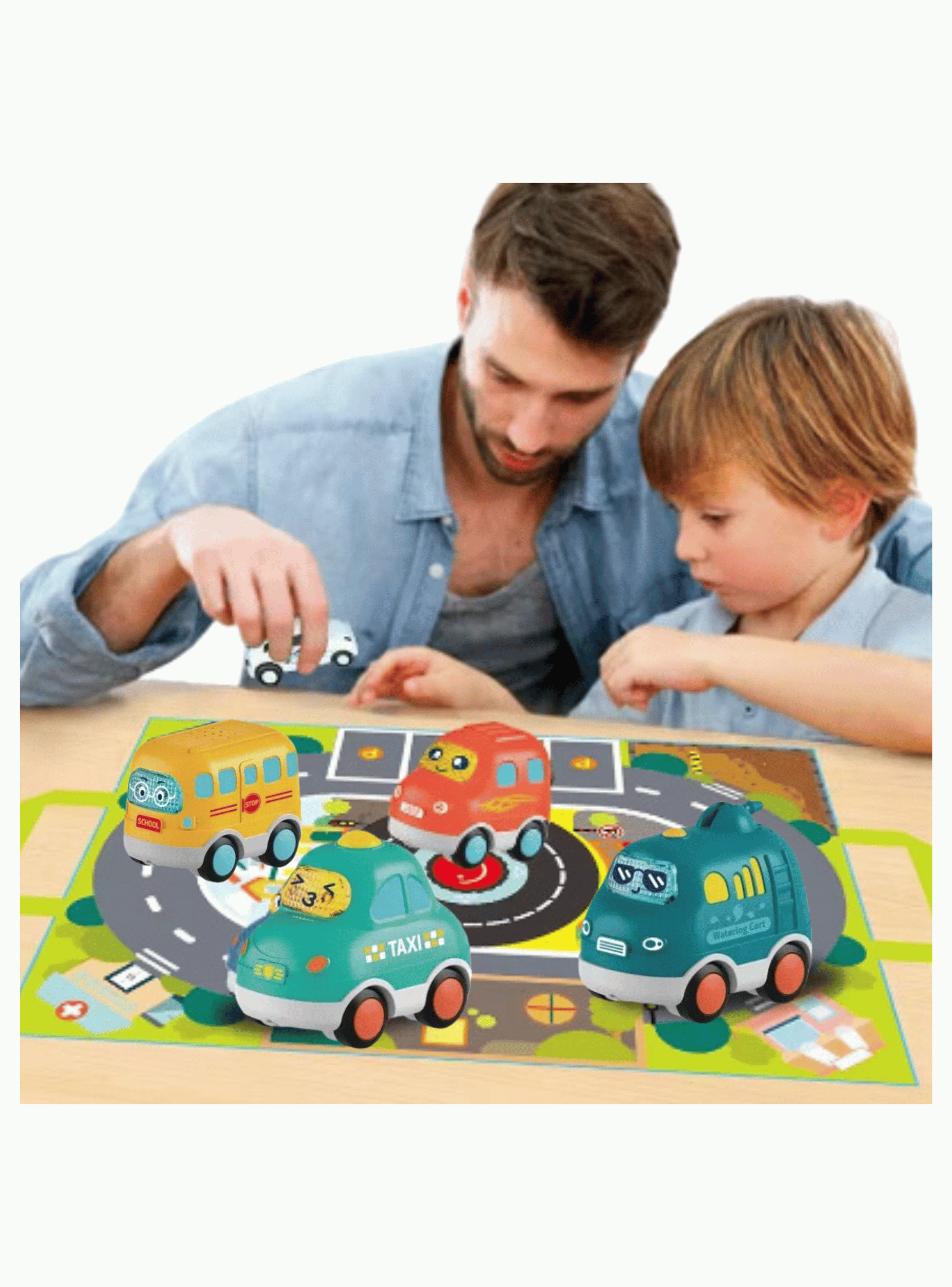 Set 4 Vehículos Juguete Didáctico Niño Tedmimak-1