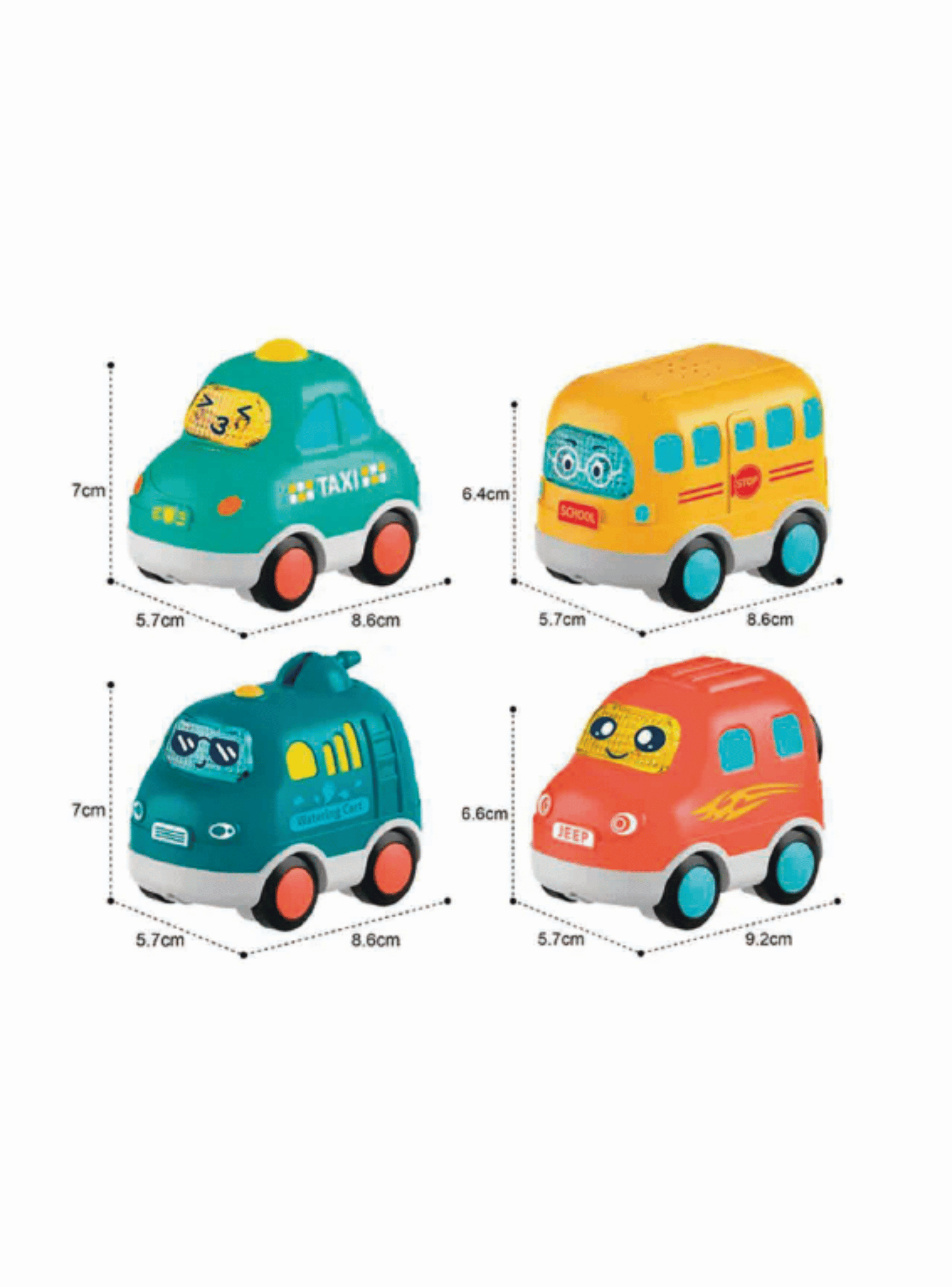 Set 4 Vehículos Juguete Didáctico Niño Tedmimak-2