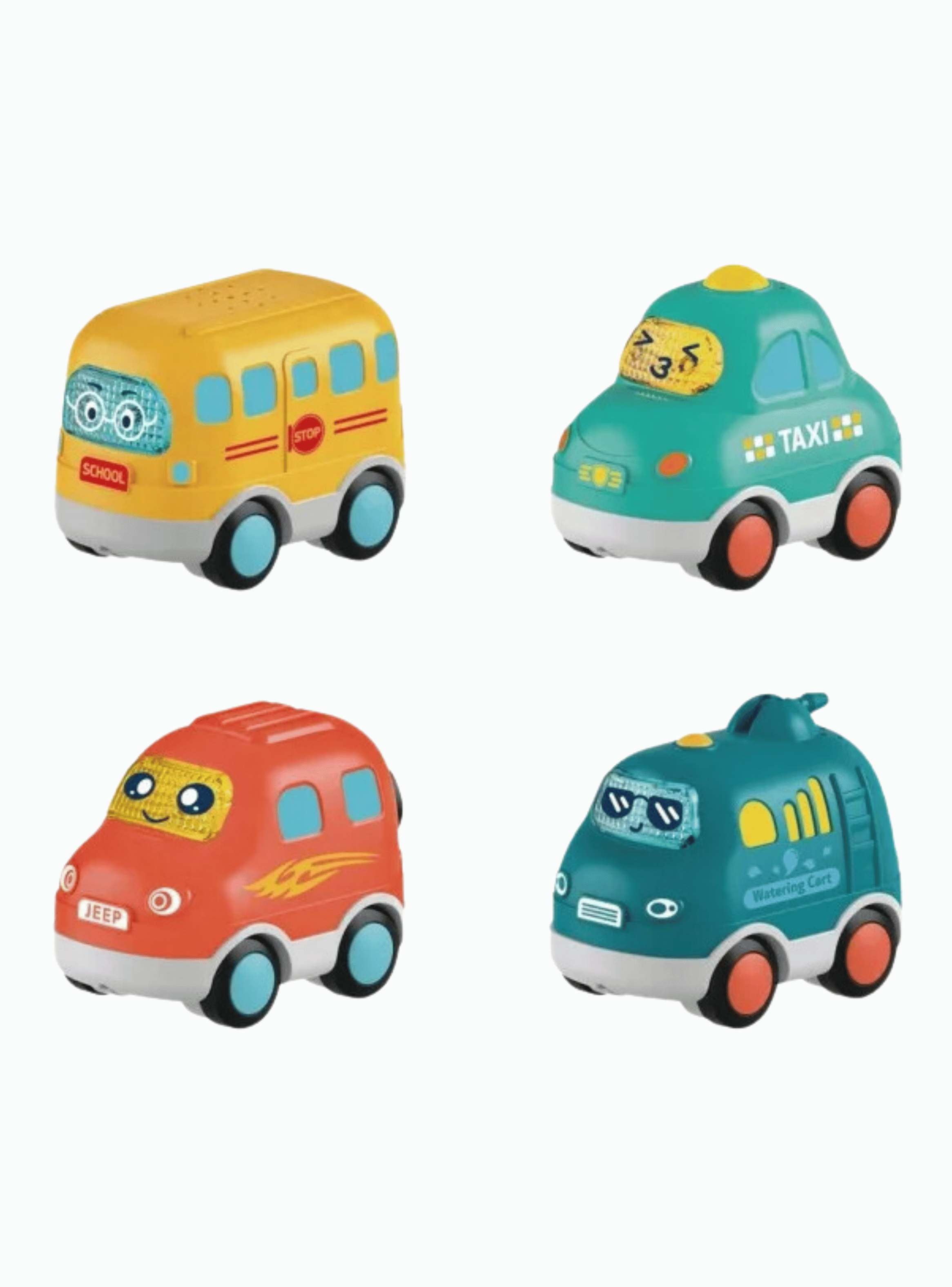 Set 4 Vehículos Juguete Didáctico Niño Tedmimak-4