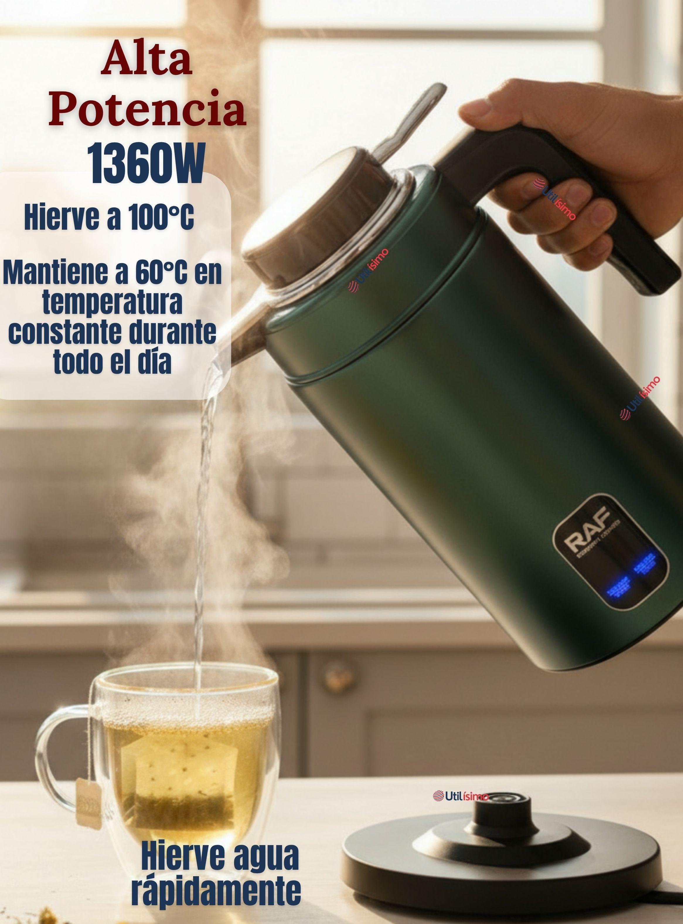  Termo Hervidor Eléctrico RAF 1360W Capacidad 2 Litros de Color Verde-5