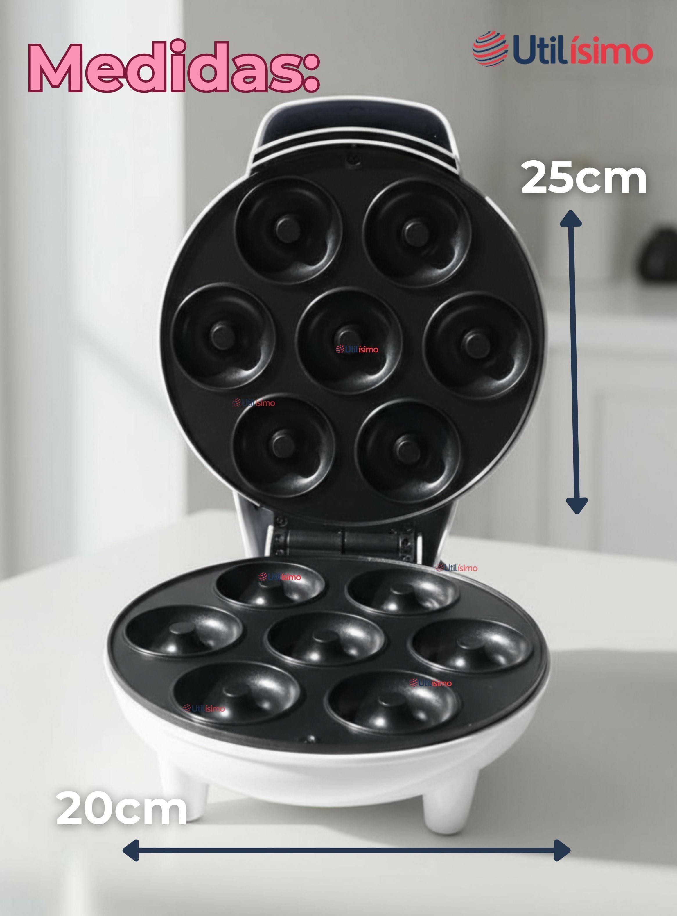 Máquina Mini Donas Antiadherente Capacidad 7 MiniDonas 1200W de Potencia-2