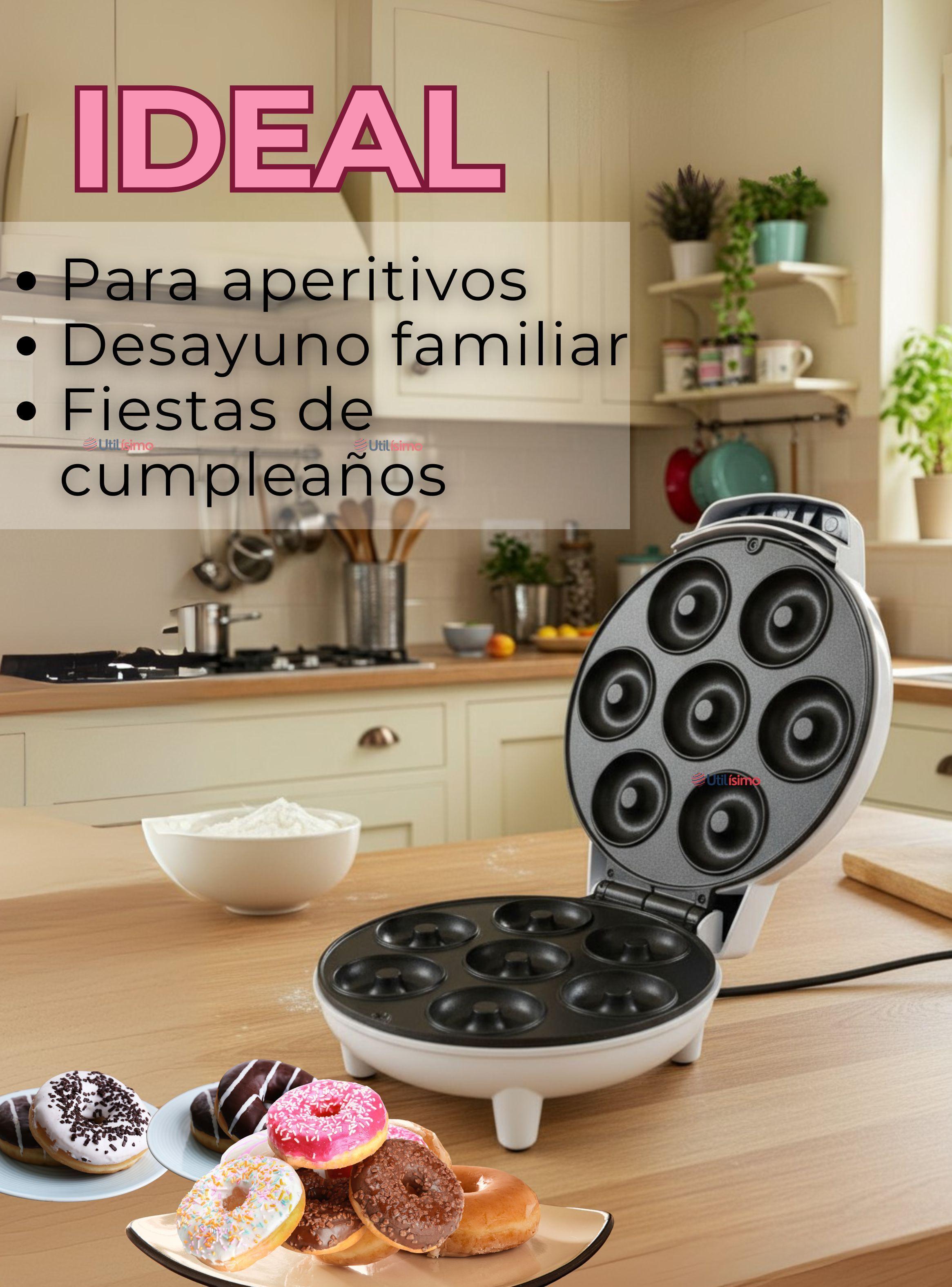 Máquina Mini Donas Antiadherente Capacidad 7 MiniDonas 1200W de Potencia-5