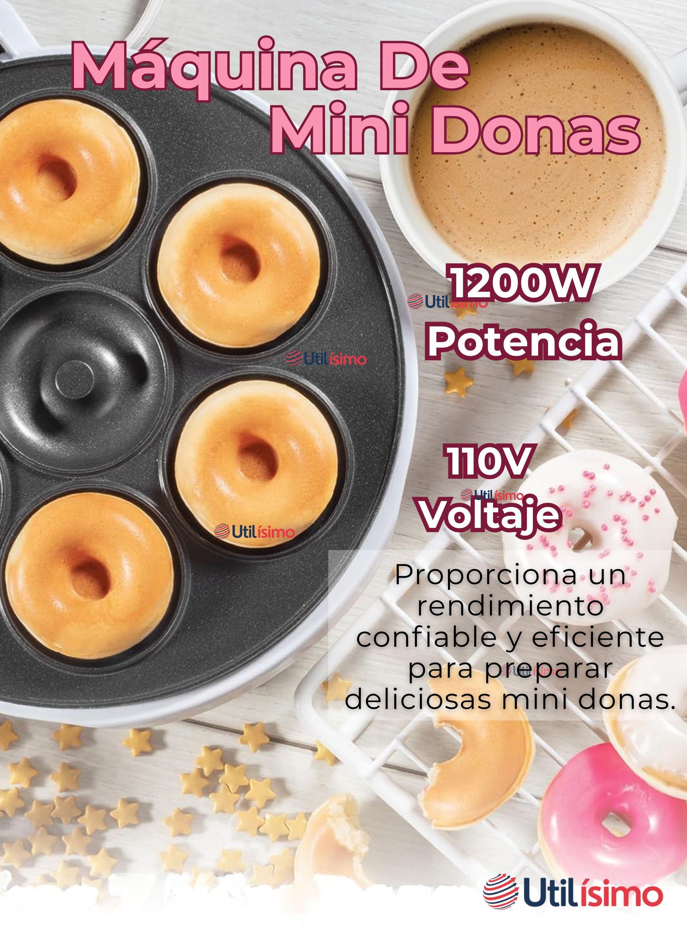 Máquina Mini Donas Antiadherente Capacidad 7 MiniDonas 1200W de Potencia-6