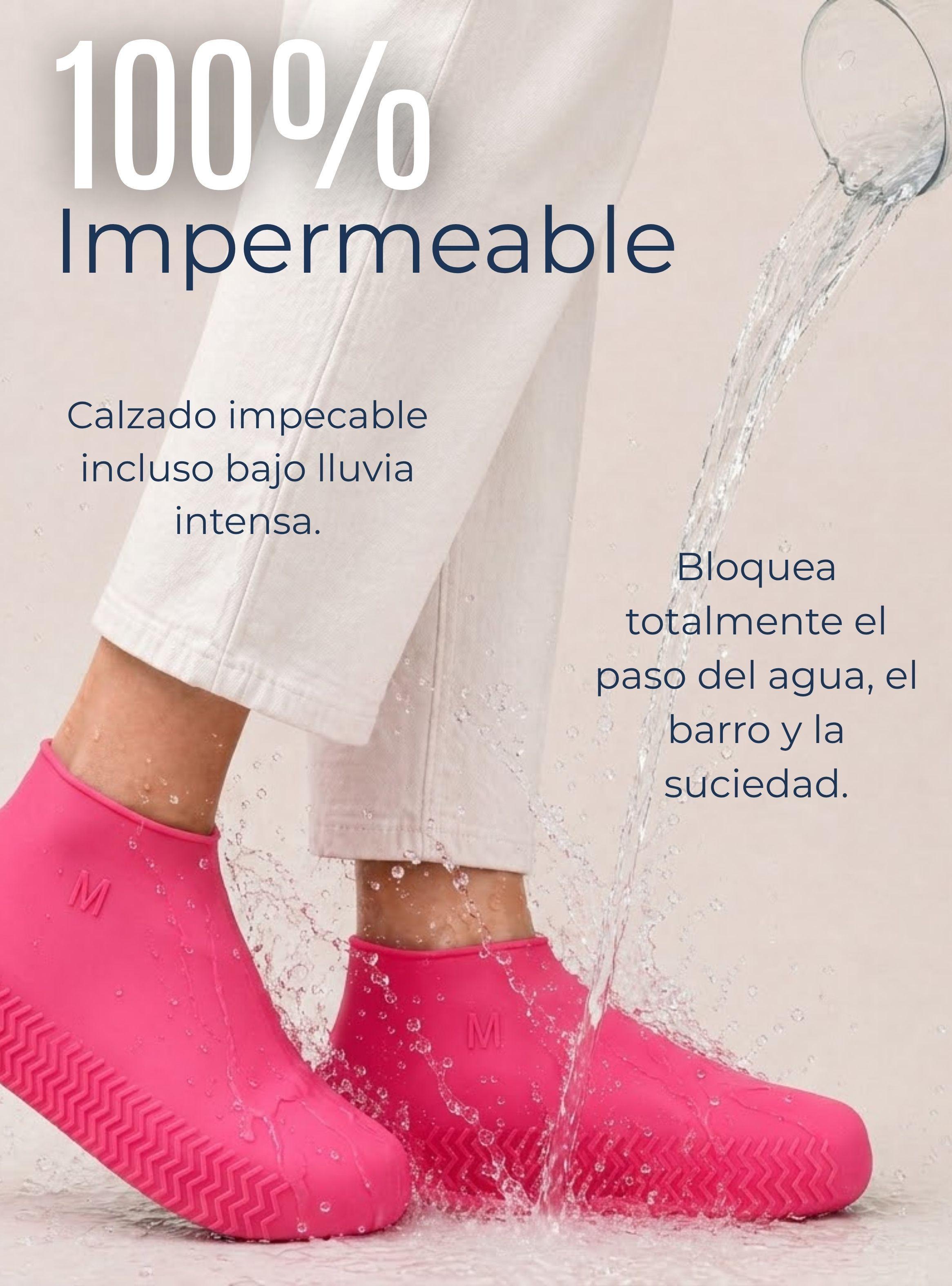 Pack 3 Pares Fundas Cubre Zapatos Rosado Impermeable Surtidas Silicona Antideslizante-6