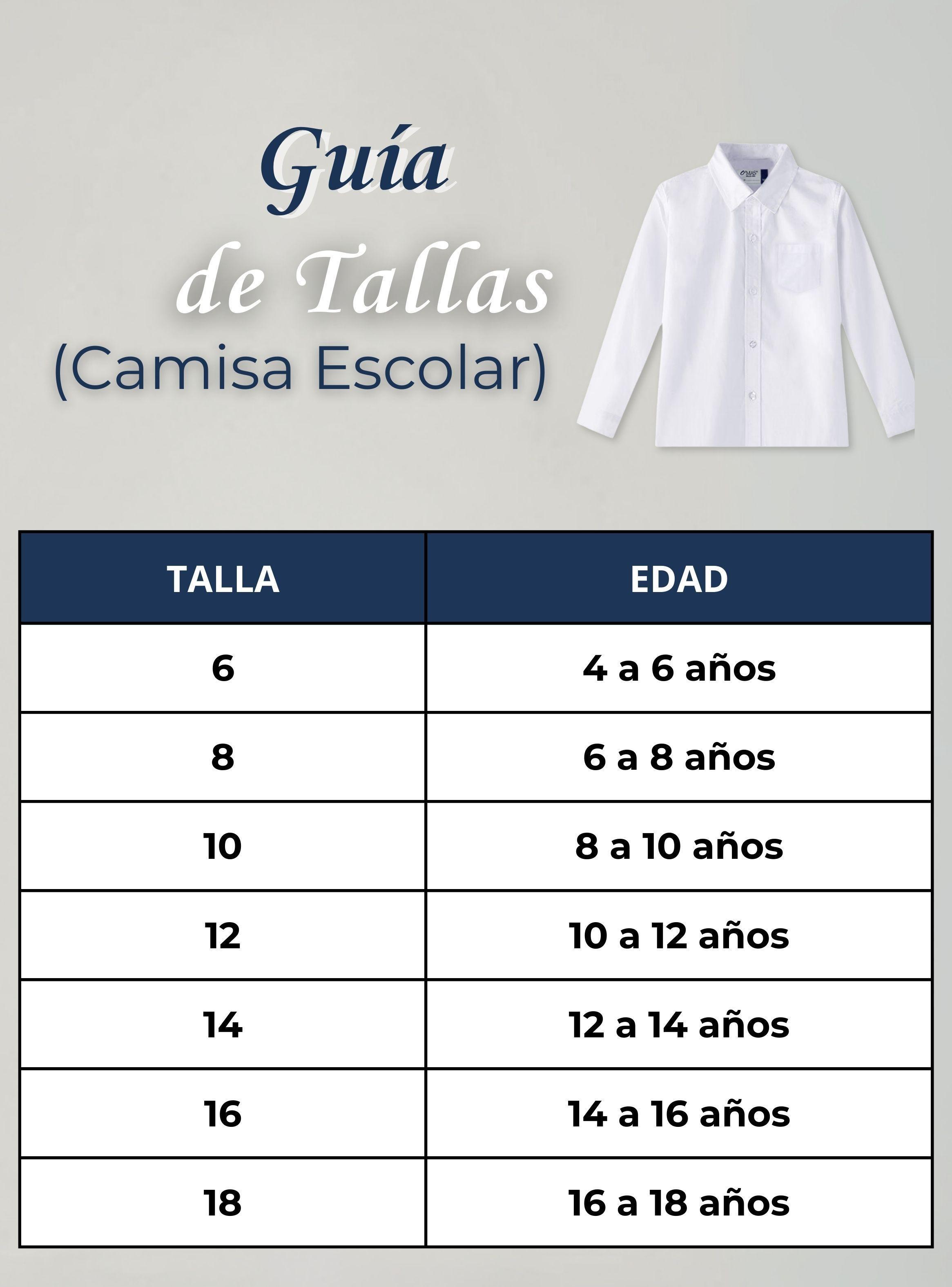 Camisa Escolar Blanca Manga Larga Colegio Juvenil-4