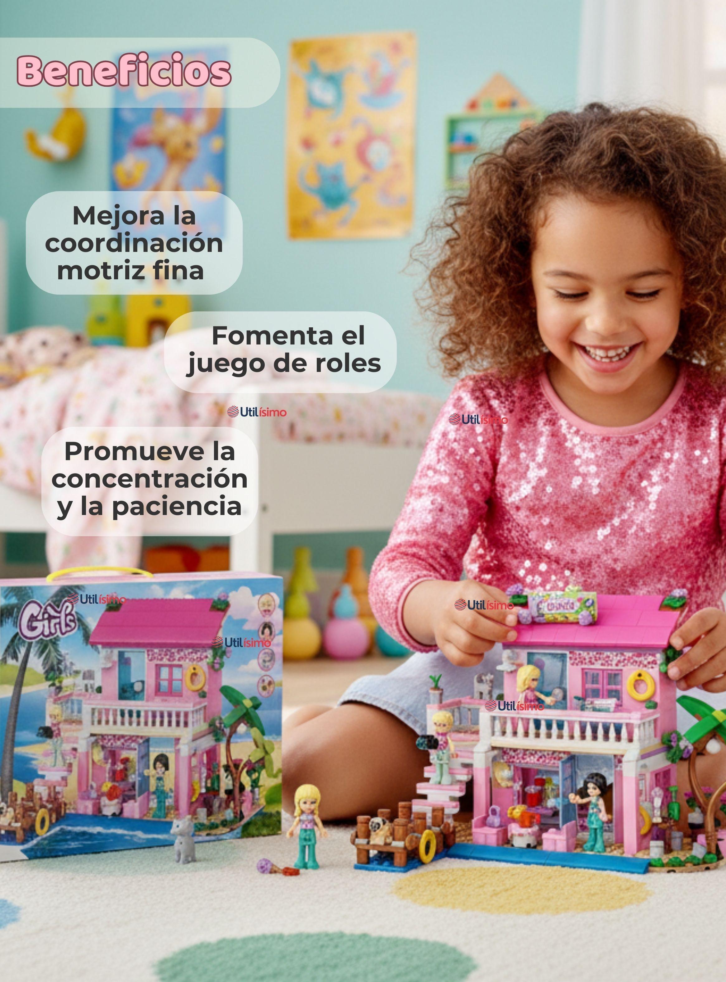 Set De Bloques Didácticos Juguete para Niña Casa de Muñecas de 474 Piezas-2