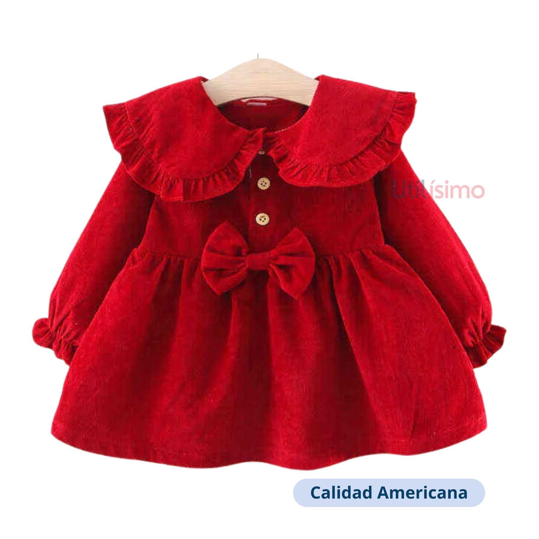 Vestido de Cotelé Con Volados Forrado En Plush Niña Jump Kids-0